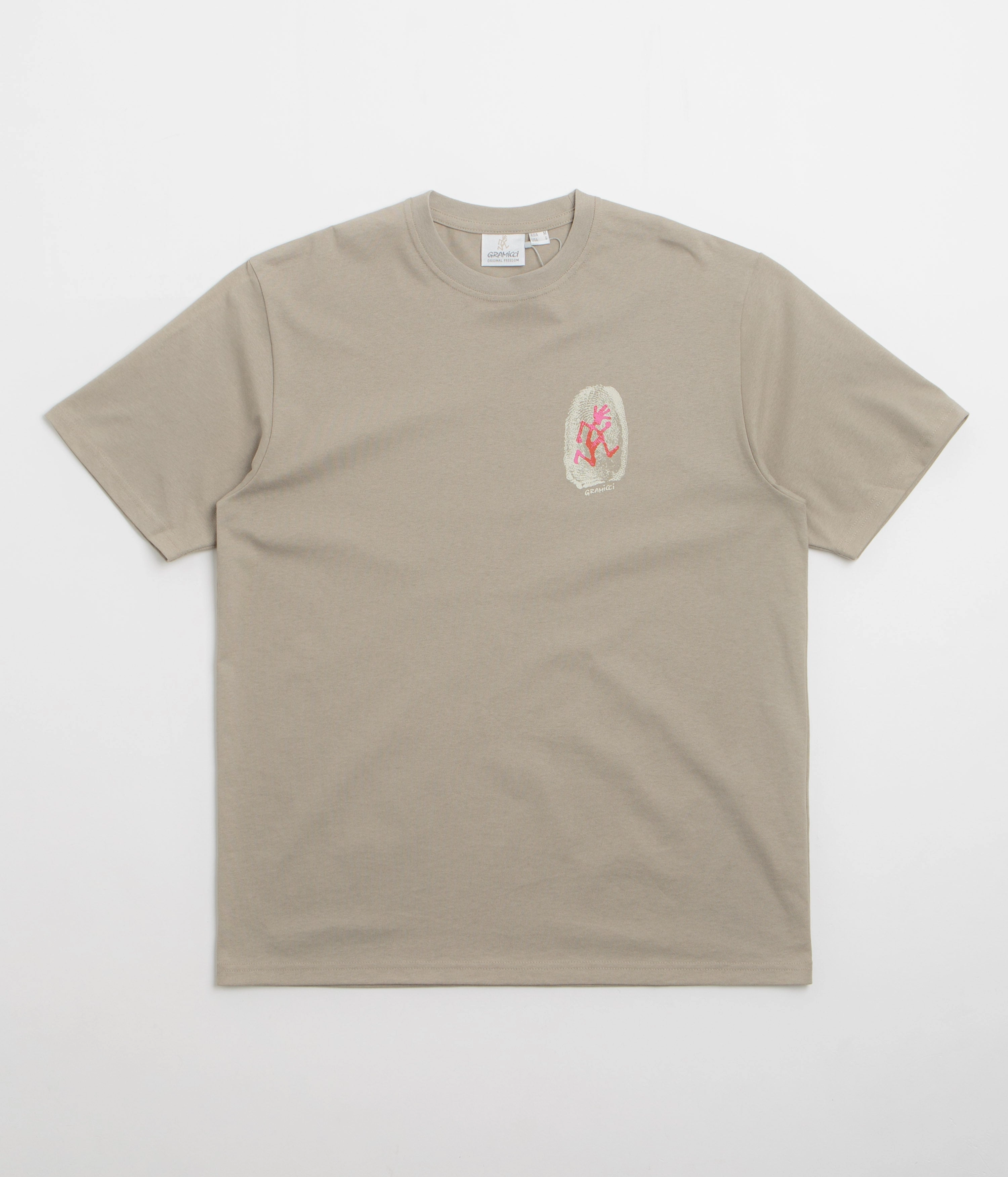 Striped style Matching Set Gramicci Thumbprint T-Shirt - Khaki