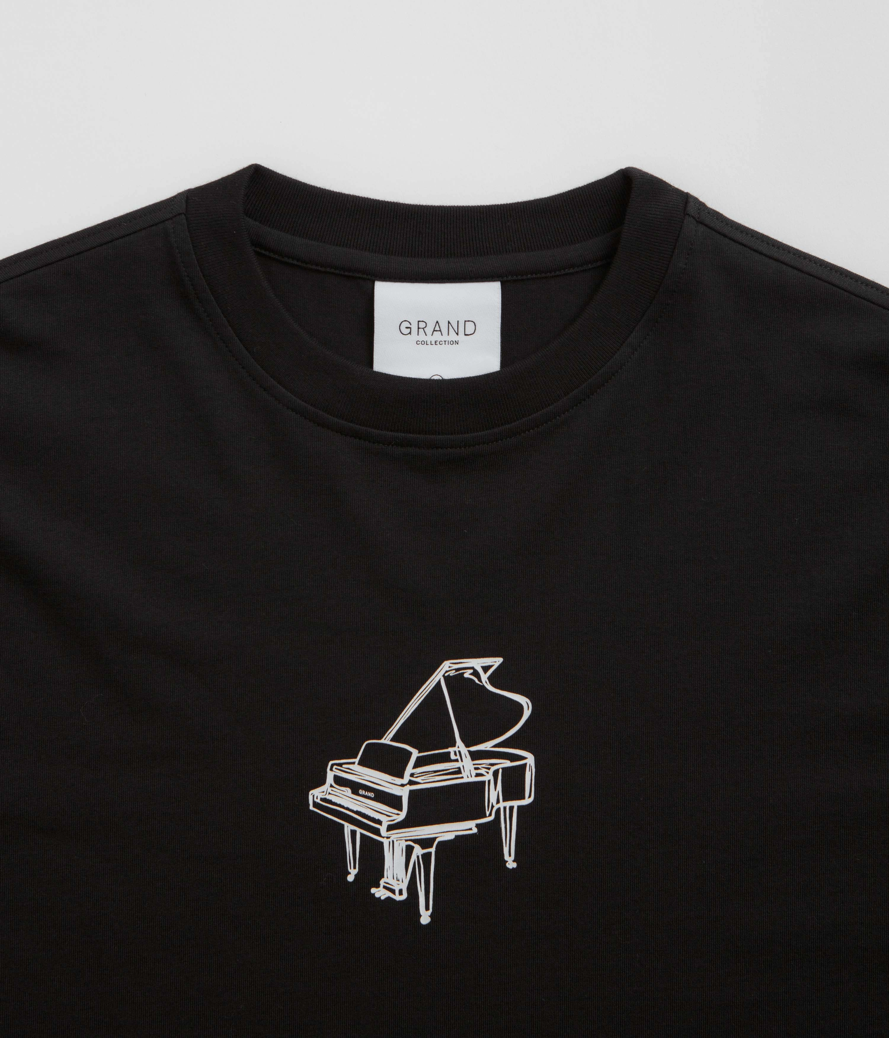 uniqueness Evening Gown Grand Collection Grand Piano T-Shirt - Black