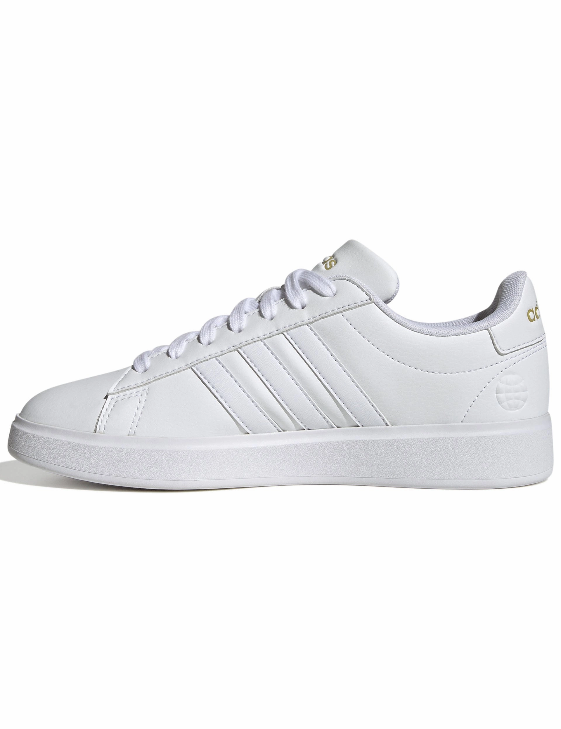 Grand Court 2.0 Shoes - Cloud White/Gold Metallic Slip Grip