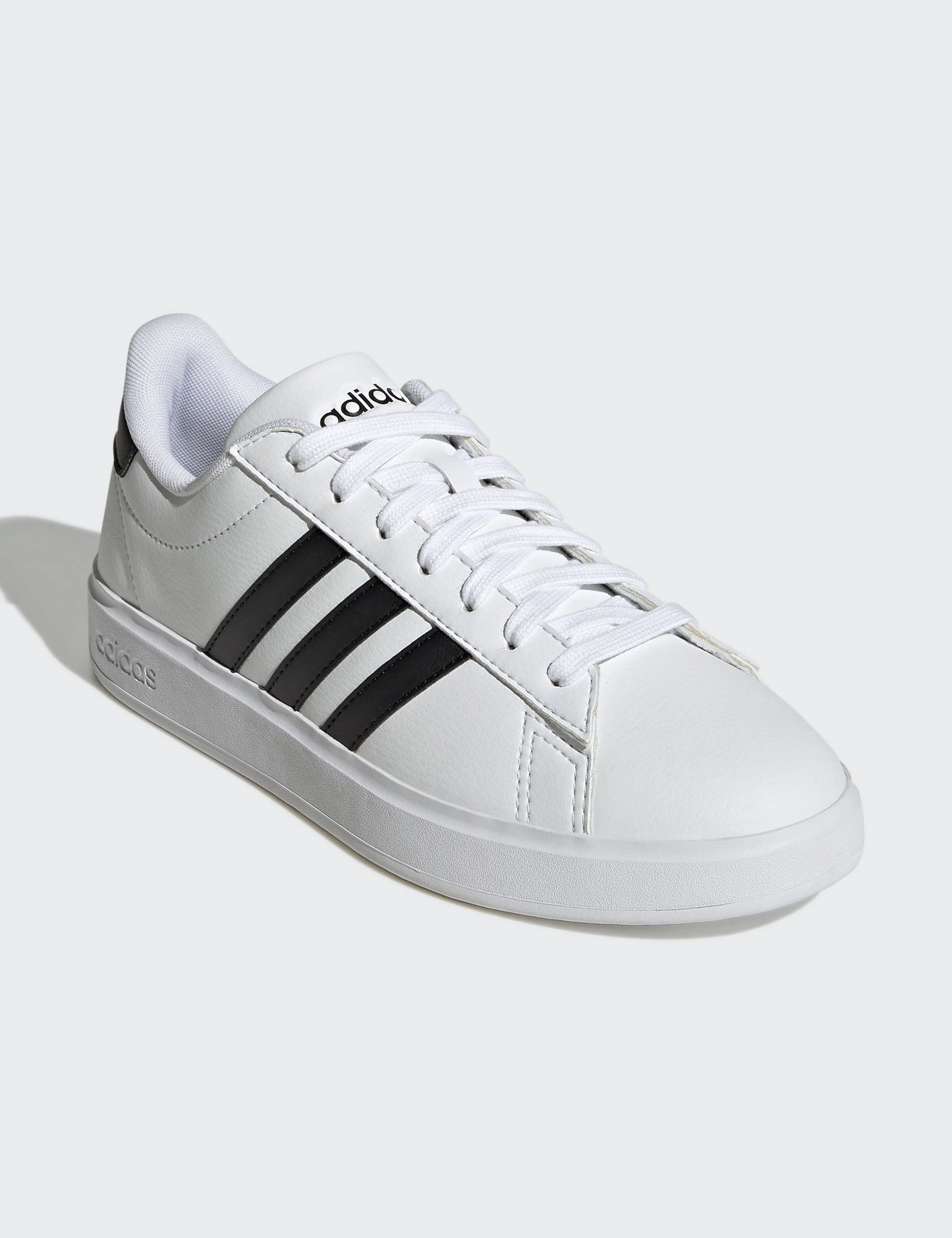 Airflow Channeling Plain Tone Grand Court Cloudfoam Lifestyle Court Comfort Shoes - Cloud White/Core Black