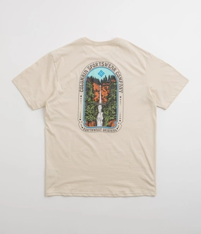 Vintage Look female clothing Columbia Cavalry Trail T-Shirt - Chalk