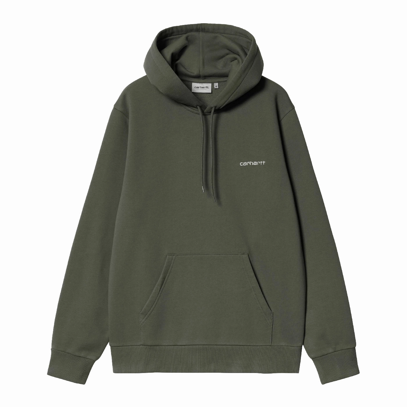 Carhartt WIP Hooded Script Embroidery Sweat - Opuntia / White Coffee Run