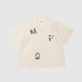 Smooth Finish Smooth Cotton Blend GREETINGS S/S SHIRT "CLOVER EMBROIDERY"