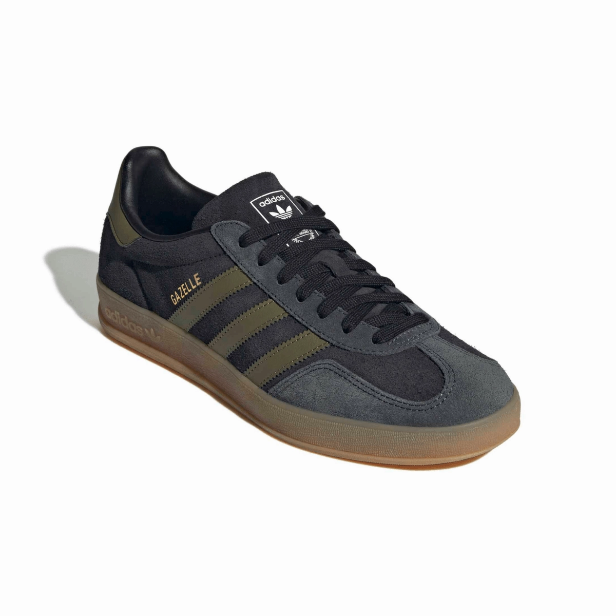 Dynamic Fit Construction Adidas Men's Gazelle Indoor Black/Focus Olive/Carbon