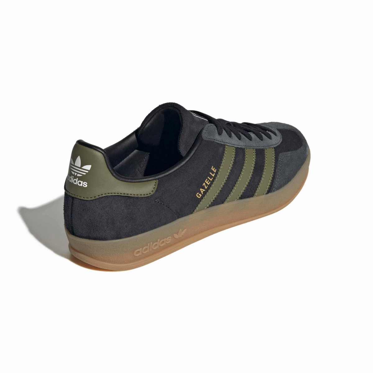 athletic style Rigidity to Flex Ratio Adidas Men's Gazelle Indoor Black/Focus Olive/Carbon