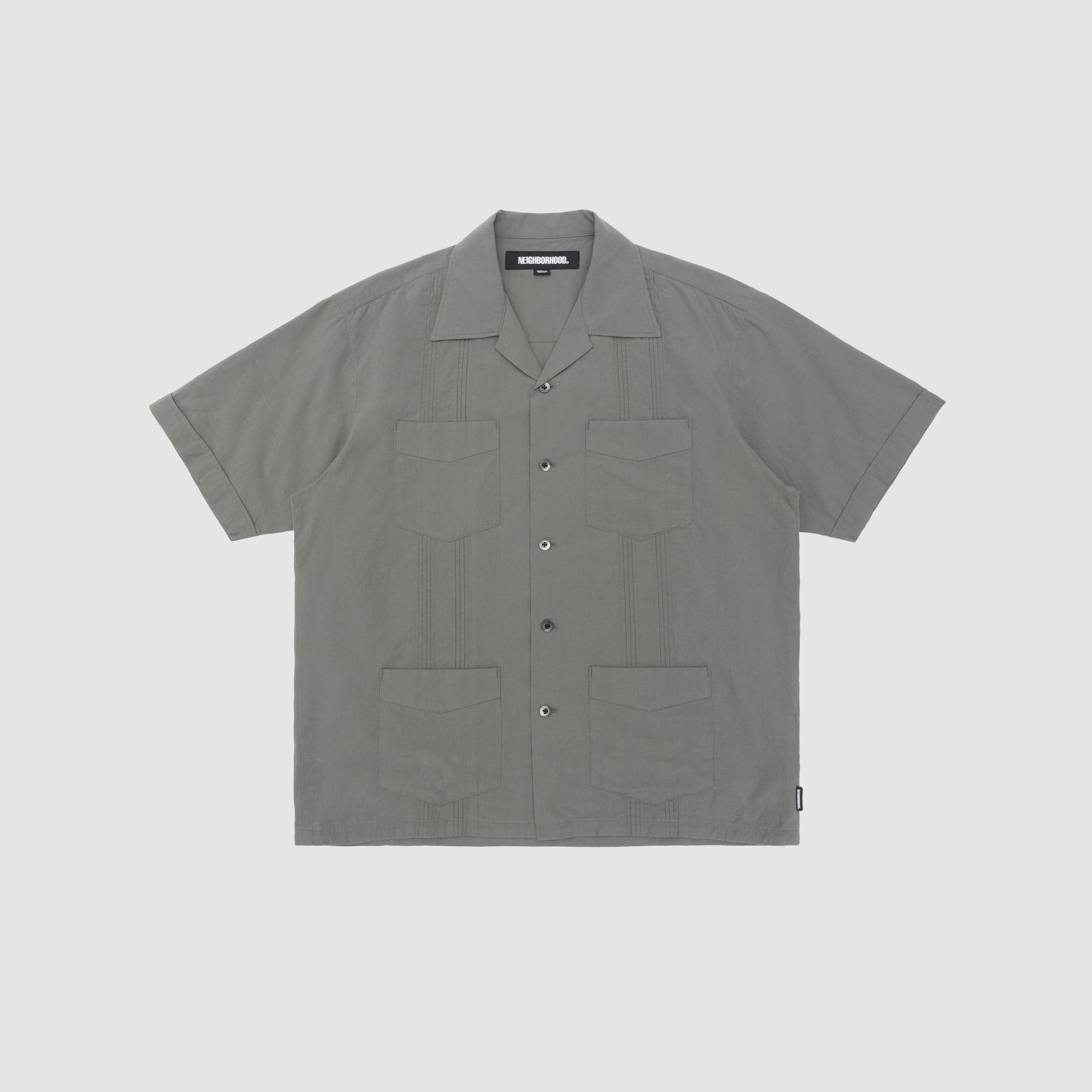 Layered Sleeve Cuffs Soft touch finish GUAYABERA S/S SHIRT