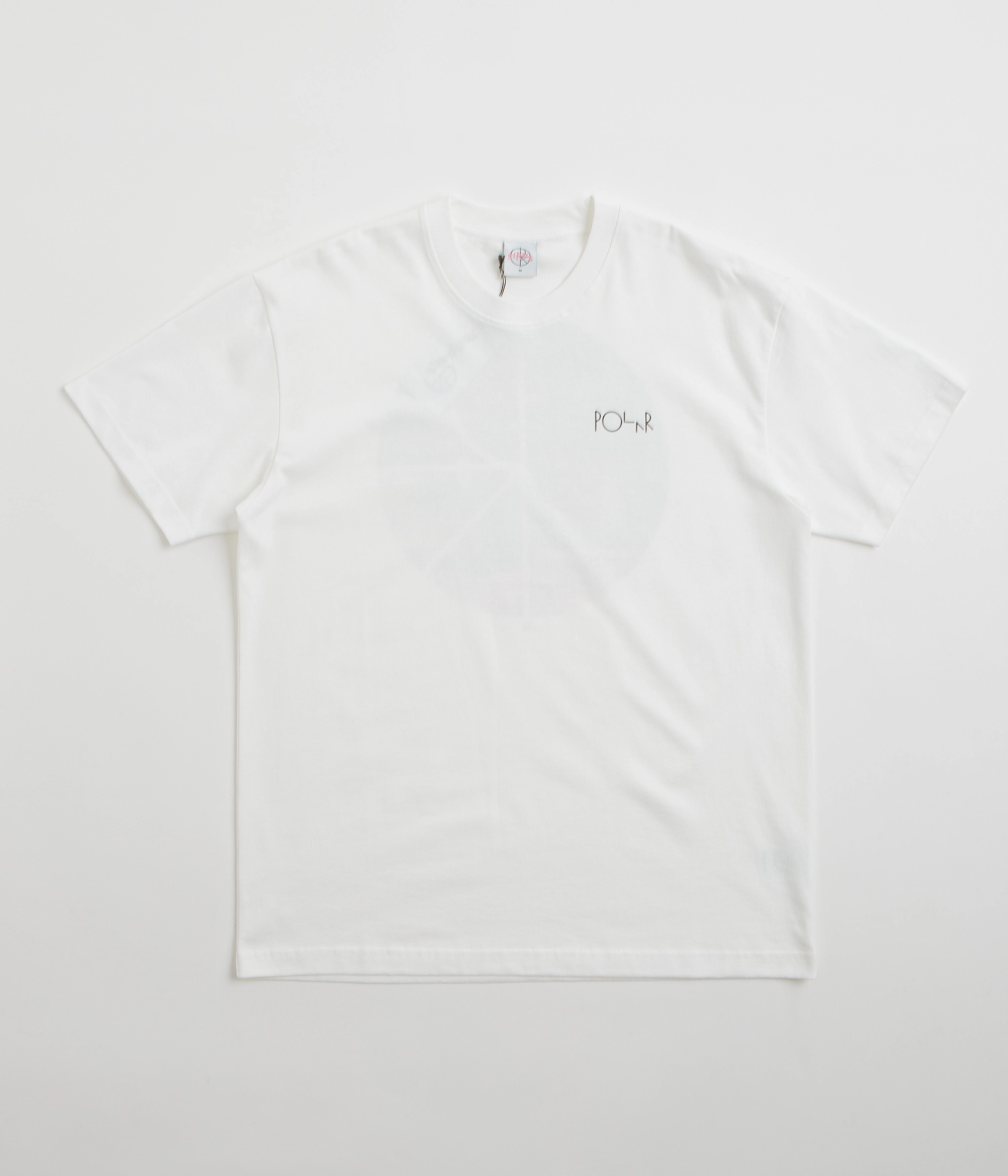 Slub Texture Fabric Summer Polar Ourselves Collage Fill Logo T-Shirt - White