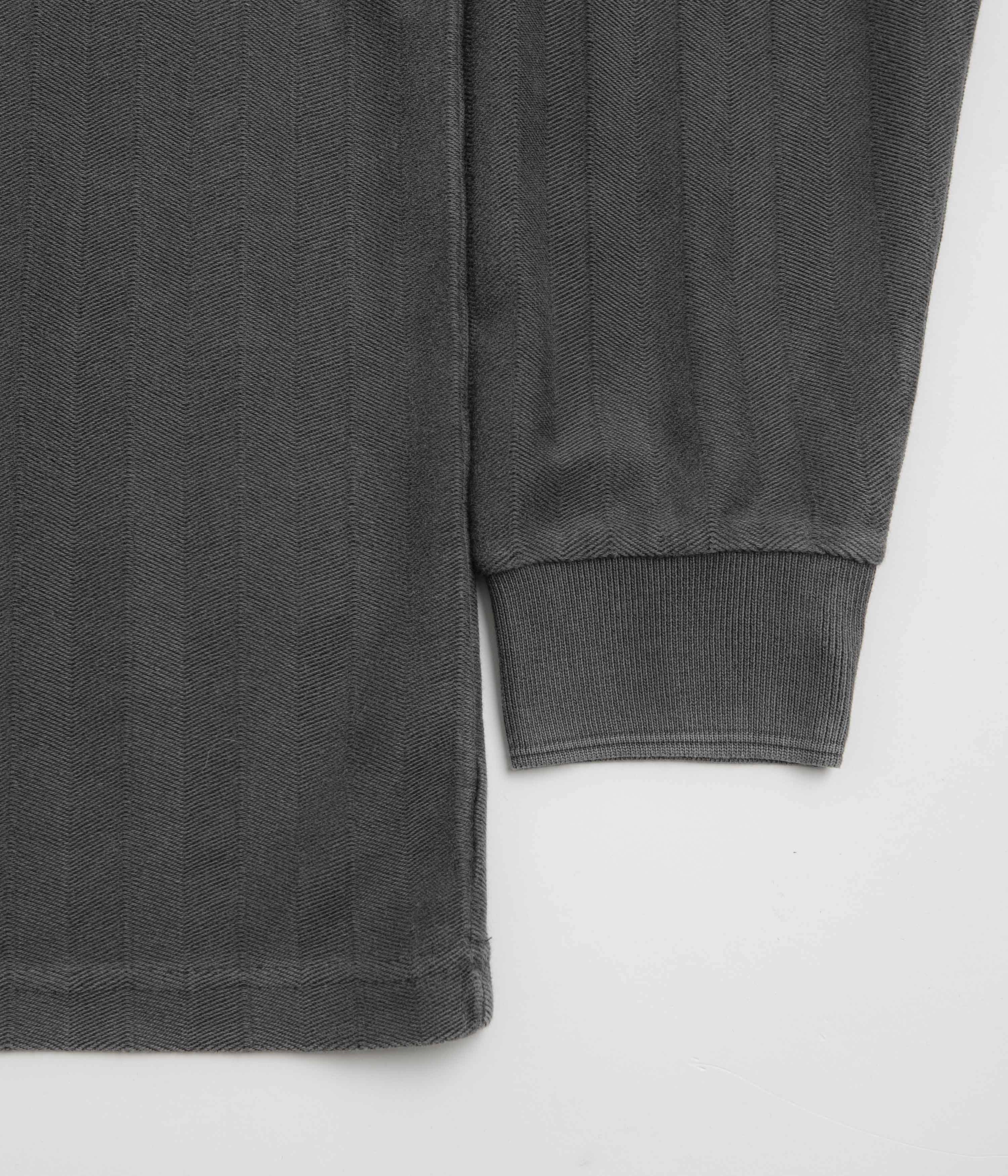 Tailored Fit Mesh Insert Carhartt Morrison Rugby Shirt - Black