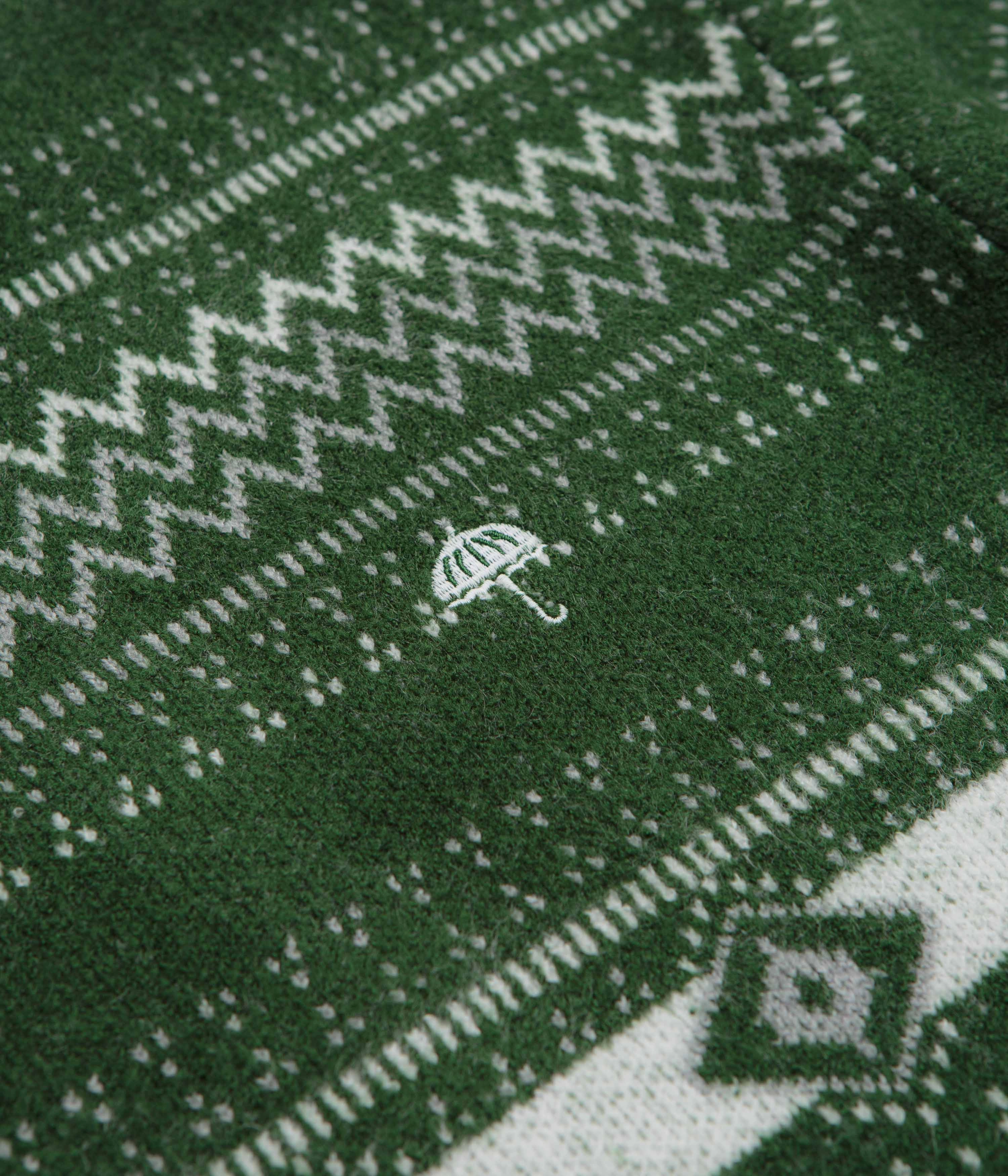 Helas Chalet Crewneck Sweatshirt - Green Cozy Texture Casual tops