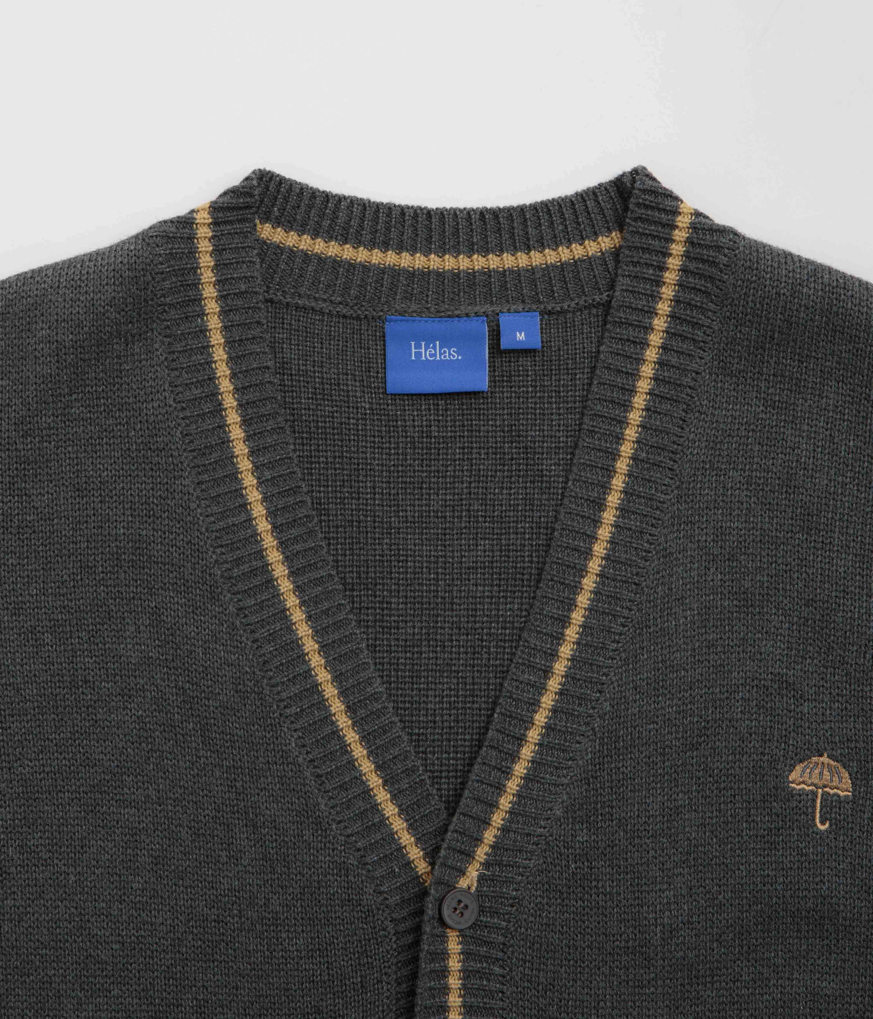 Helas Classmate Cardigan - Grey ironable Cozy clothing