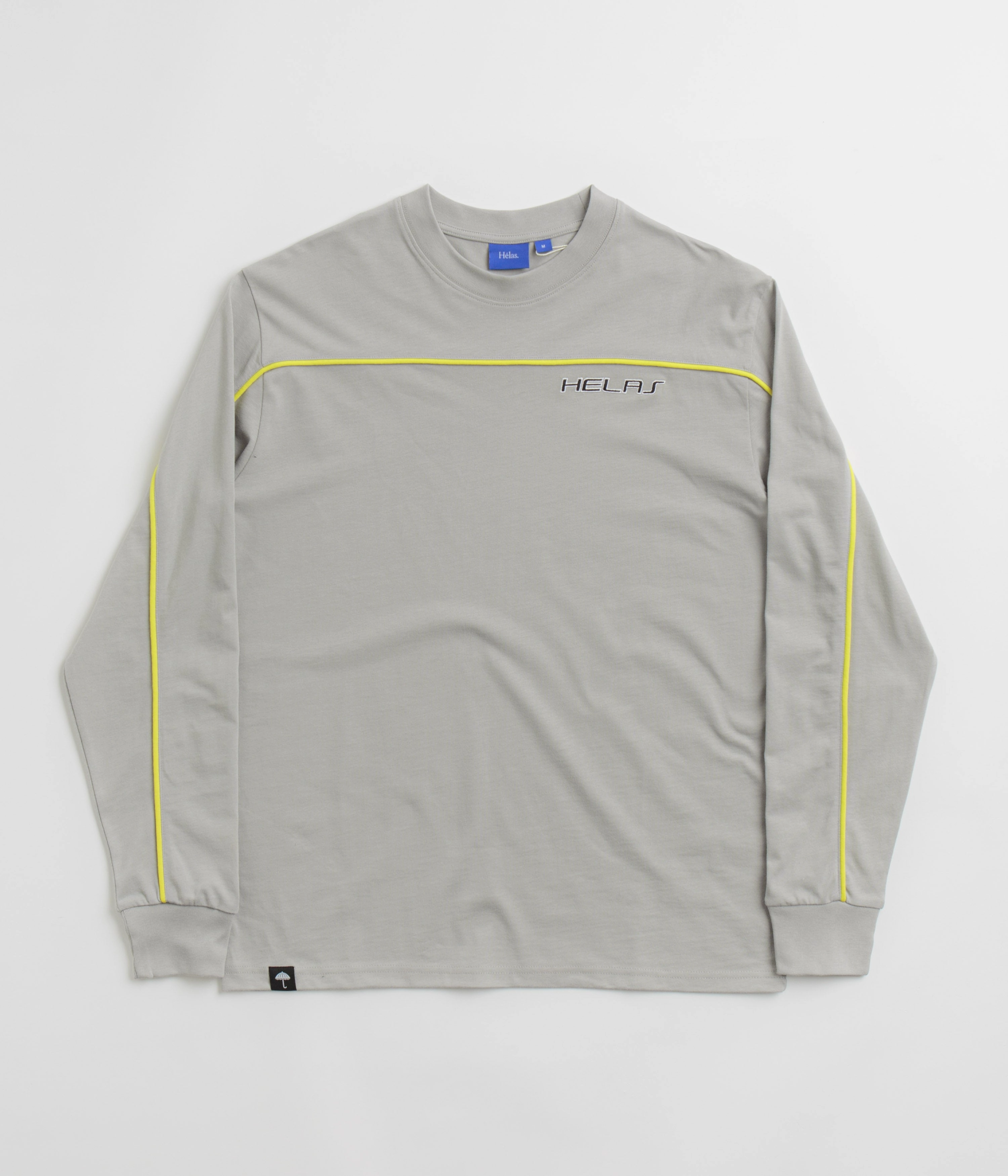Striped Helas Line Long Sleeve T-Shirt - Grey