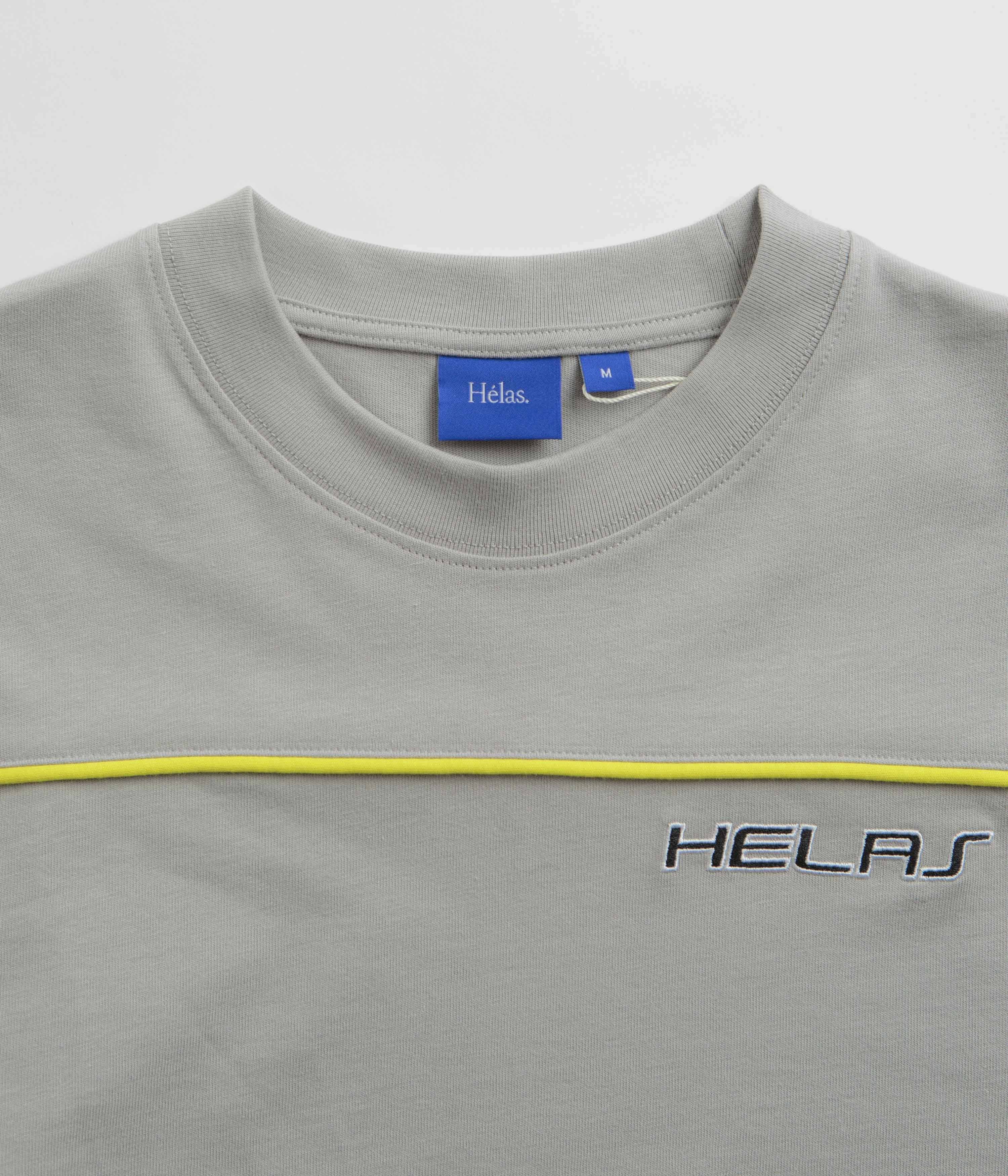 Brushed Cotton Blend Helas Line Long Sleeve T-Shirt - Grey