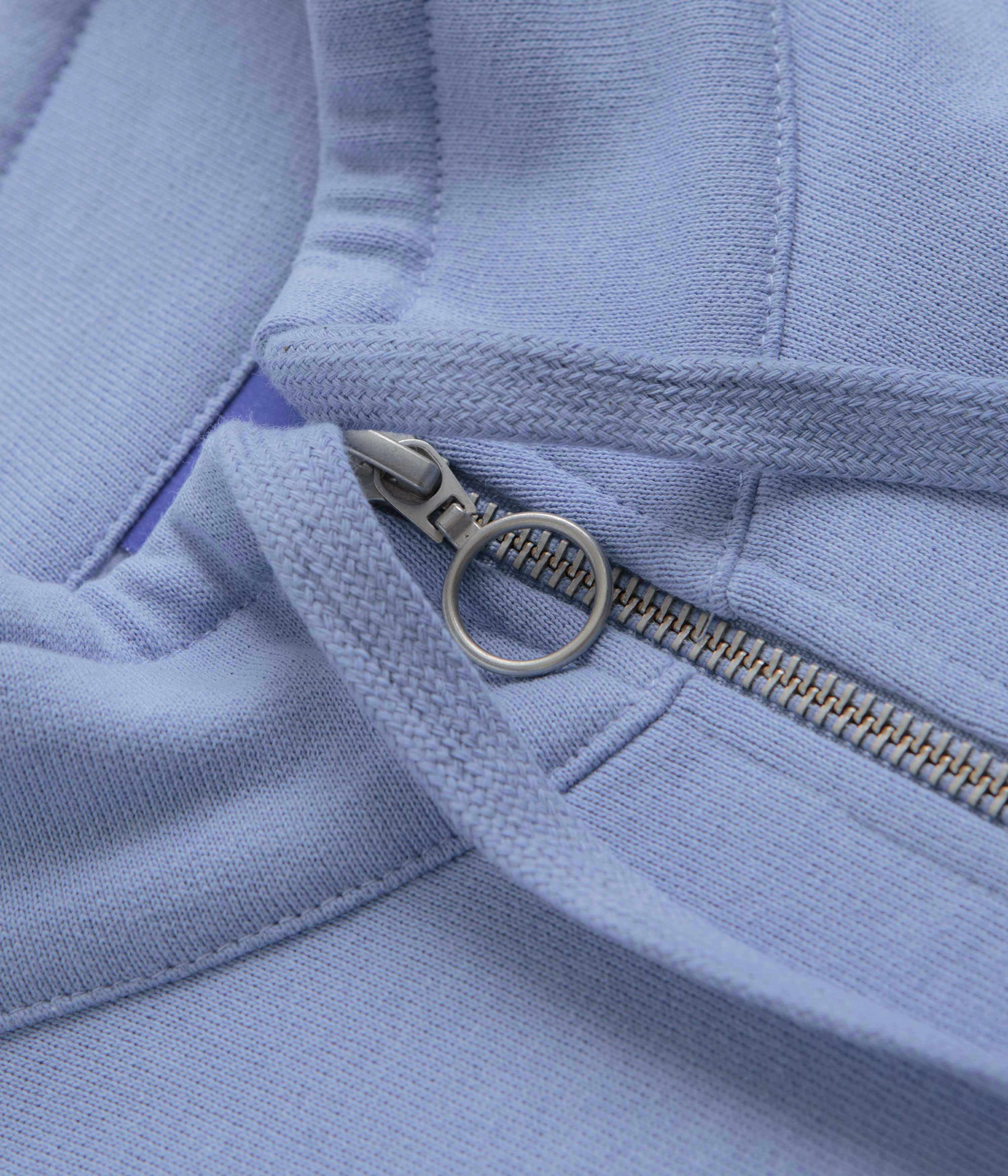 Helas Save Helas Quarter Zip Sweatshirt - Grey Blue Essential Outerwear neon colors