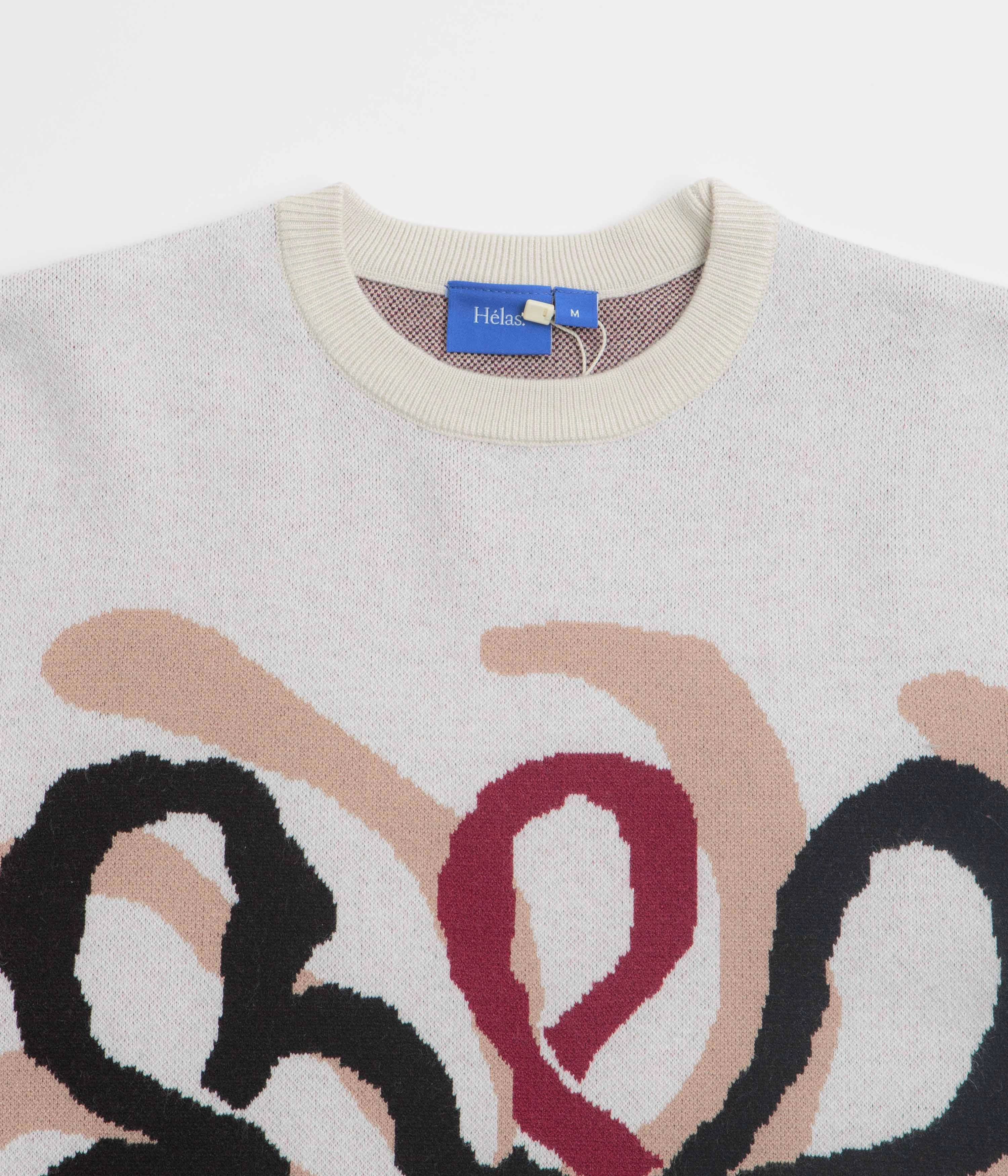 Easy iron Helas Spirit Knit Crewneck Sweatshirt - Off White