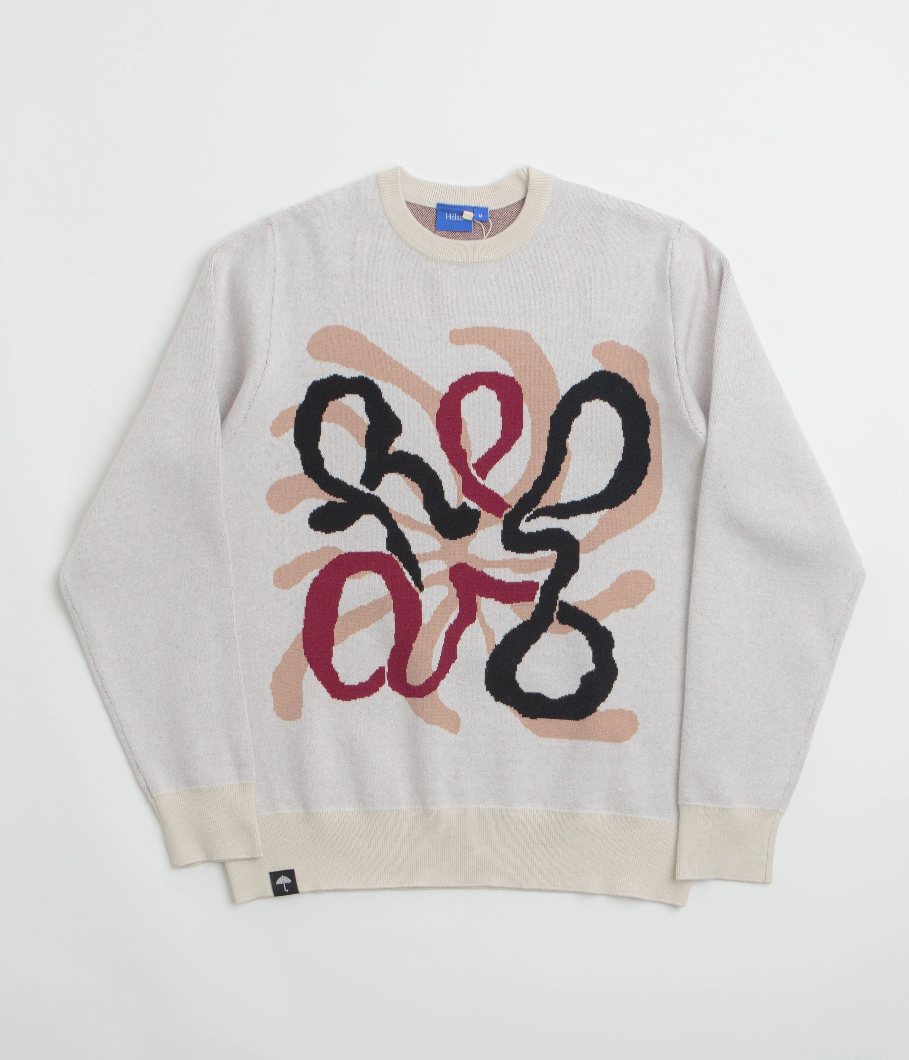 Helas Spirit Knit Crewneck Sweatshirt - Off White Windproof Design