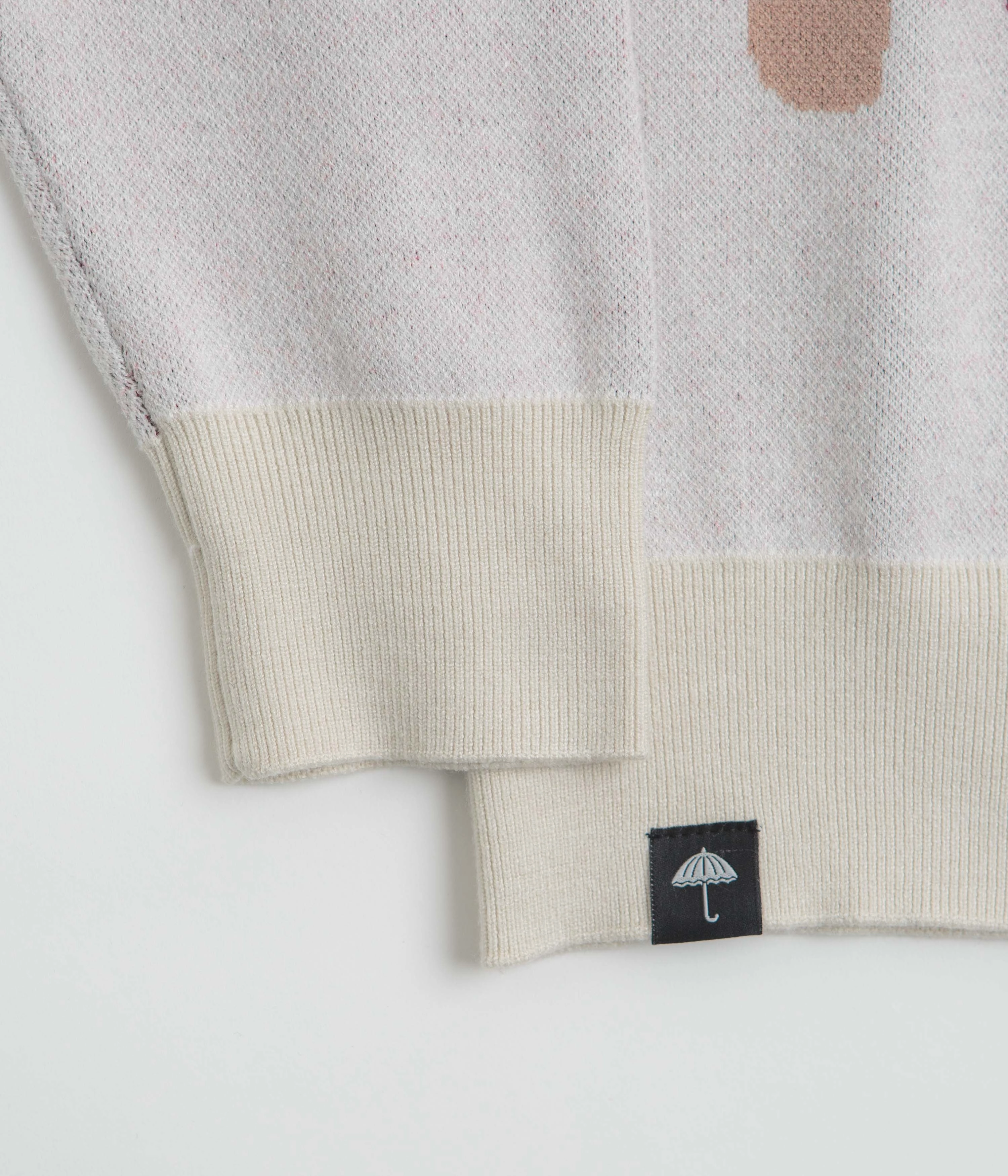 Modern Active Leather Helas Spirit Knit Crewneck Sweatshirt - Off White