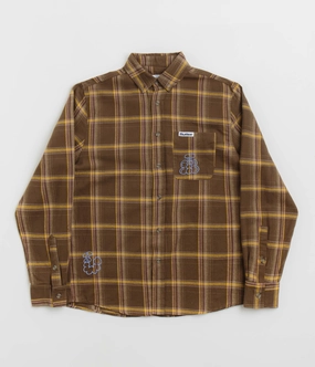 Butter Goods Bugs Flannel Shirt - Chestnut Workwear Style