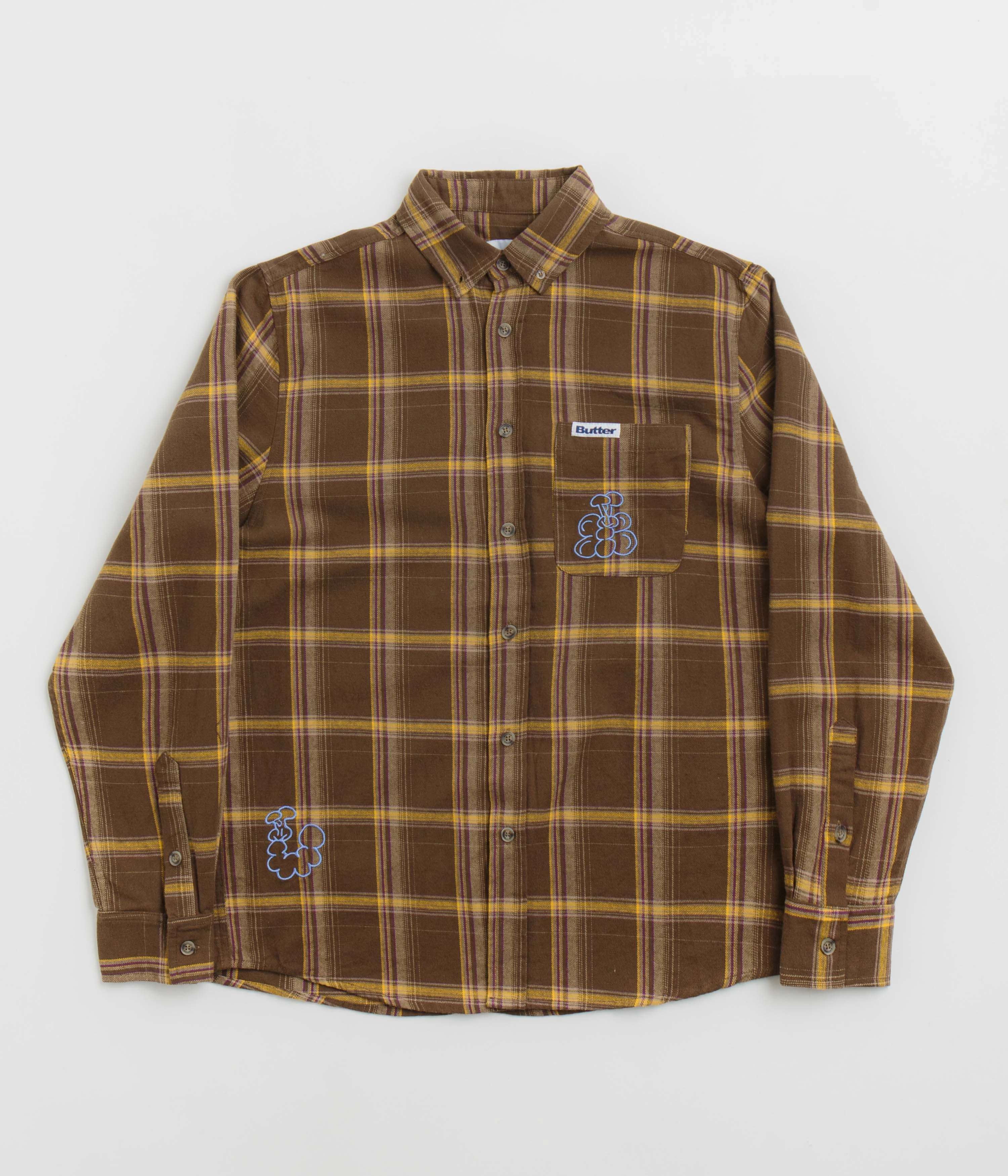 Butter Goods Bugs Flannel Shirt - Chestnut Workwear Style
