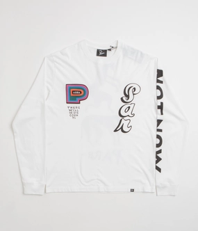 by Parra There Will Be Not Long Sleeve T-Shirt - White theme park venue
