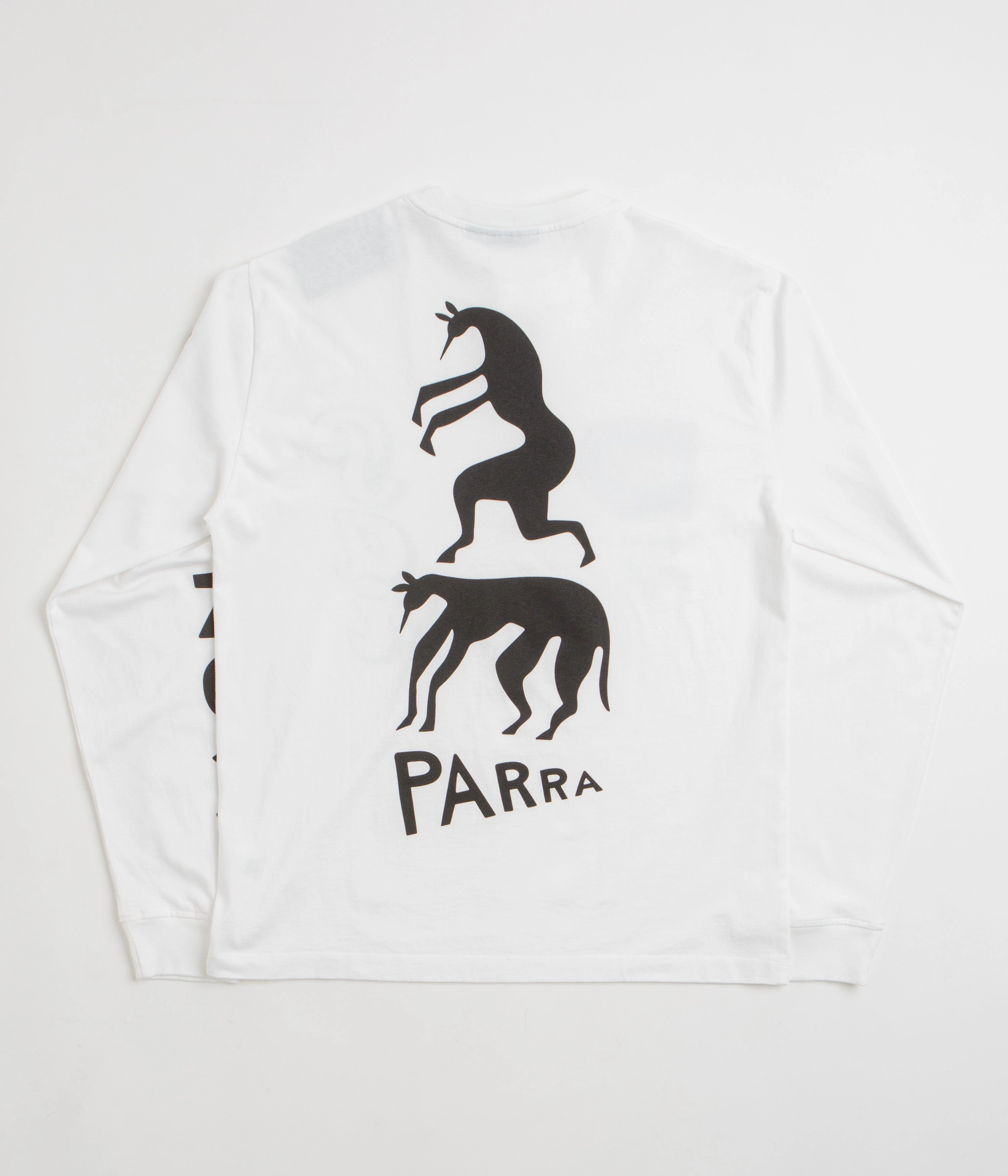 by Parra There Will Be Not Long Sleeve T-Shirt - White embroidery