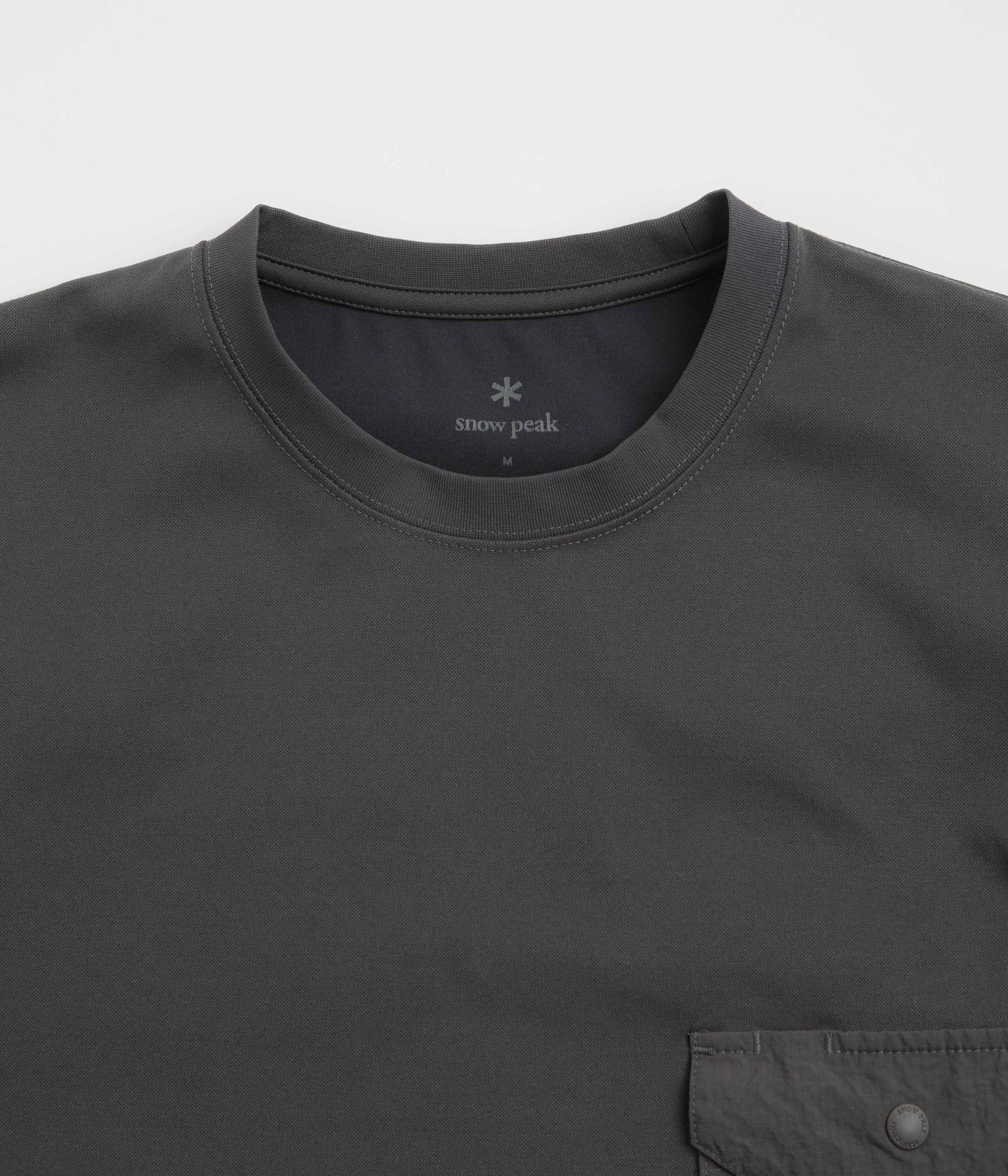 Bohemian vibe dry environment Snow Peak Insect Shield T-Shirt - Charcoal