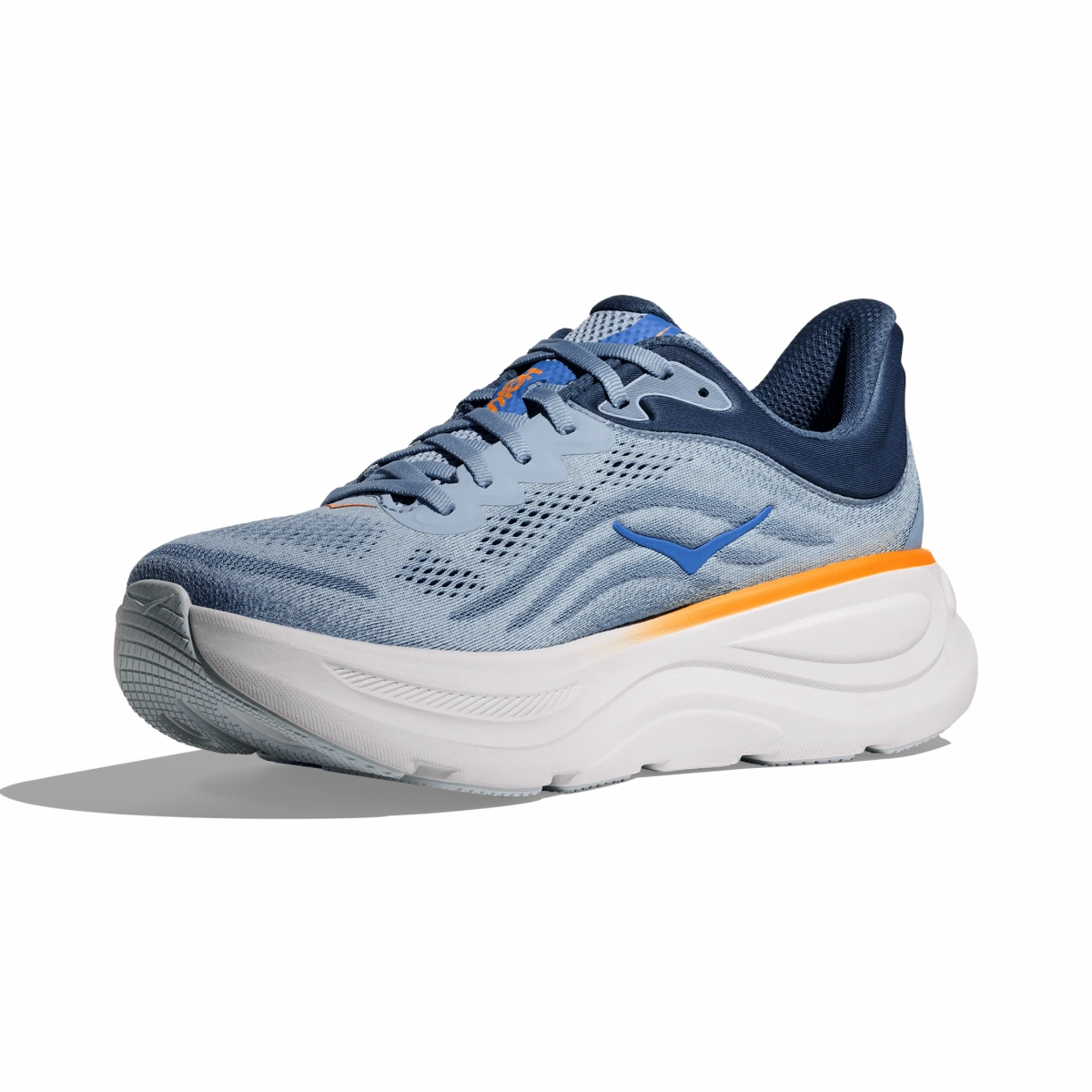 Hoka One One Men's Bondi 9 Drizzle/Downpour Recycled Synthetic Fabric Impact Support