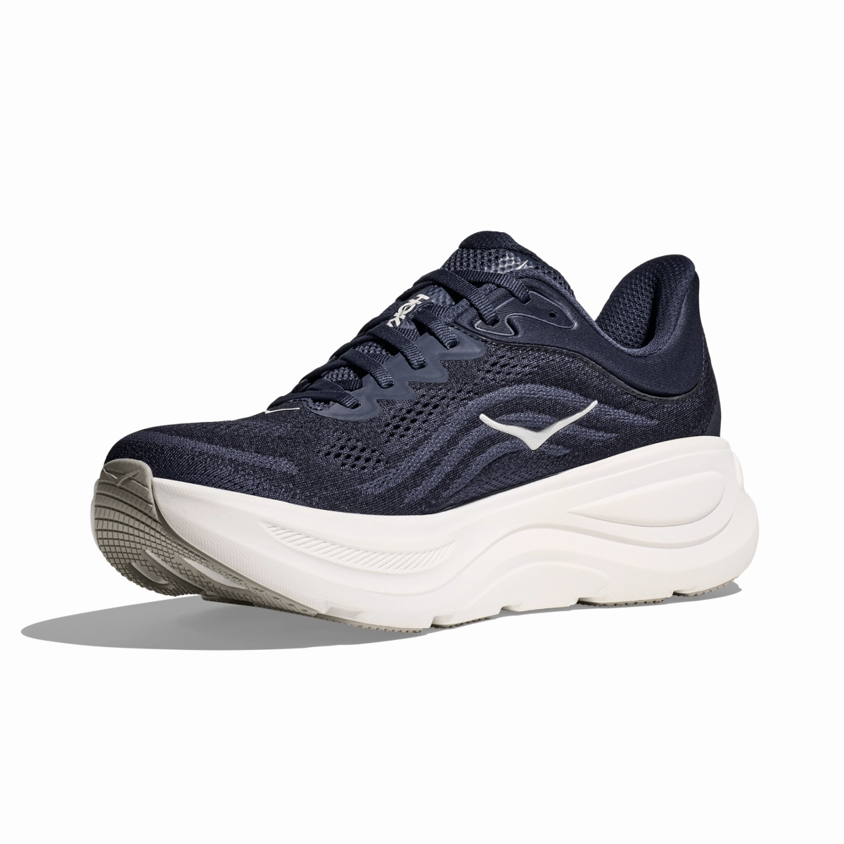 Low Use Ultra-soft comfort Hoka One One Men's Bondi 9 Varsity Navy/White