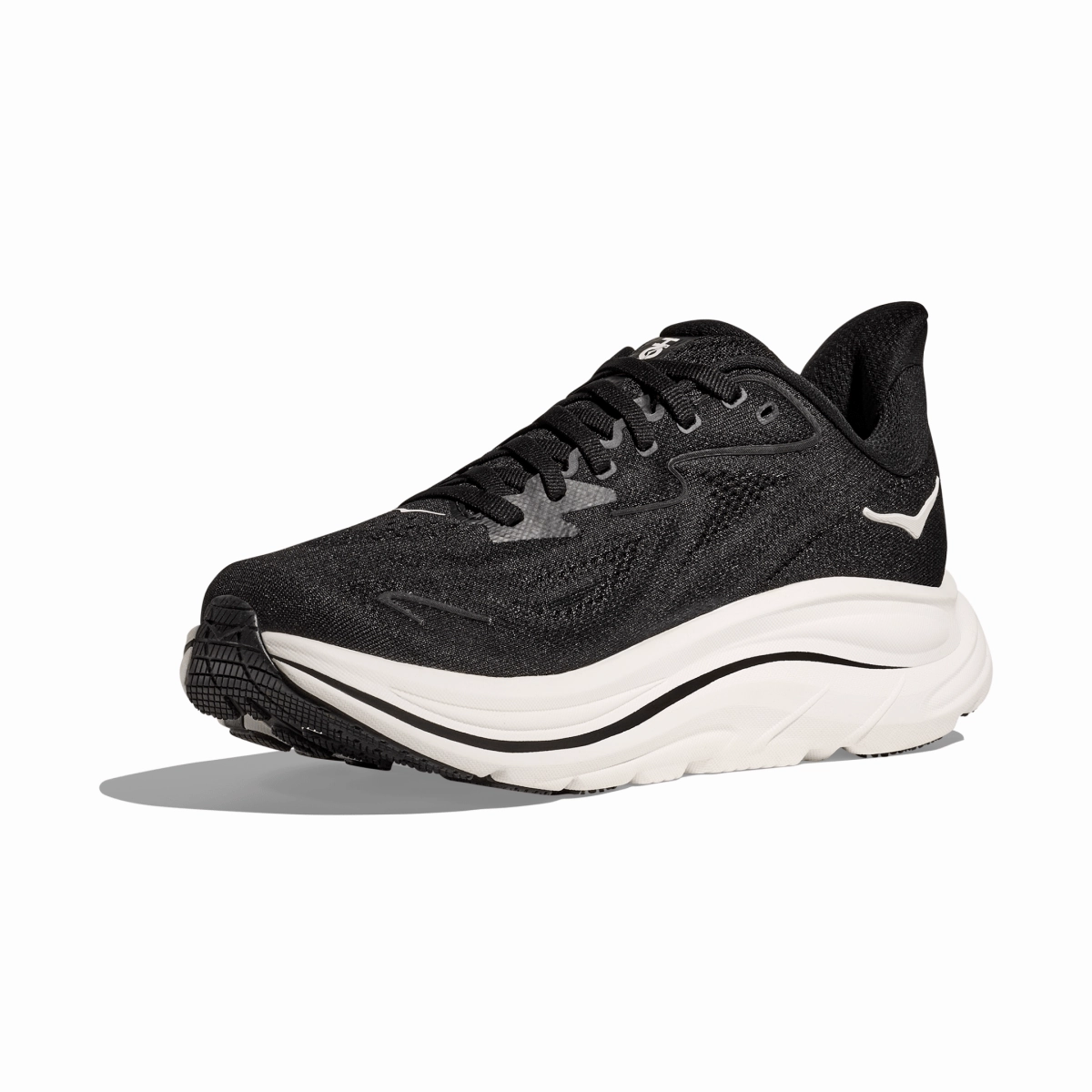 Hoka One One Men's Clifton 10 Black/White Ventilated Arch Support