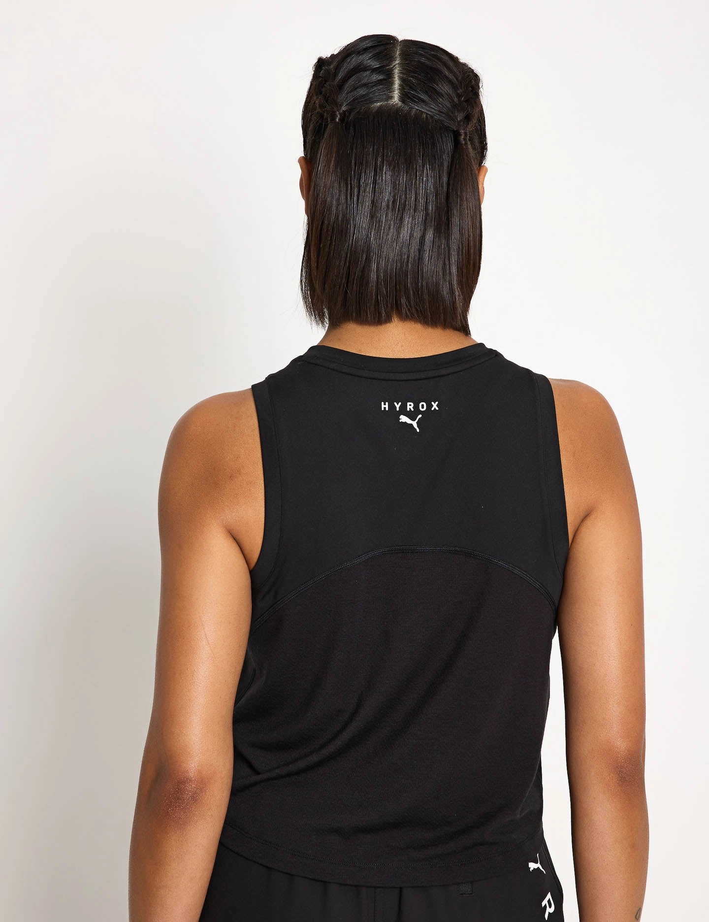 Reflective Detailing Puma x Hyrox Cloudspun ThermoAdapt Crop Tank - Black
