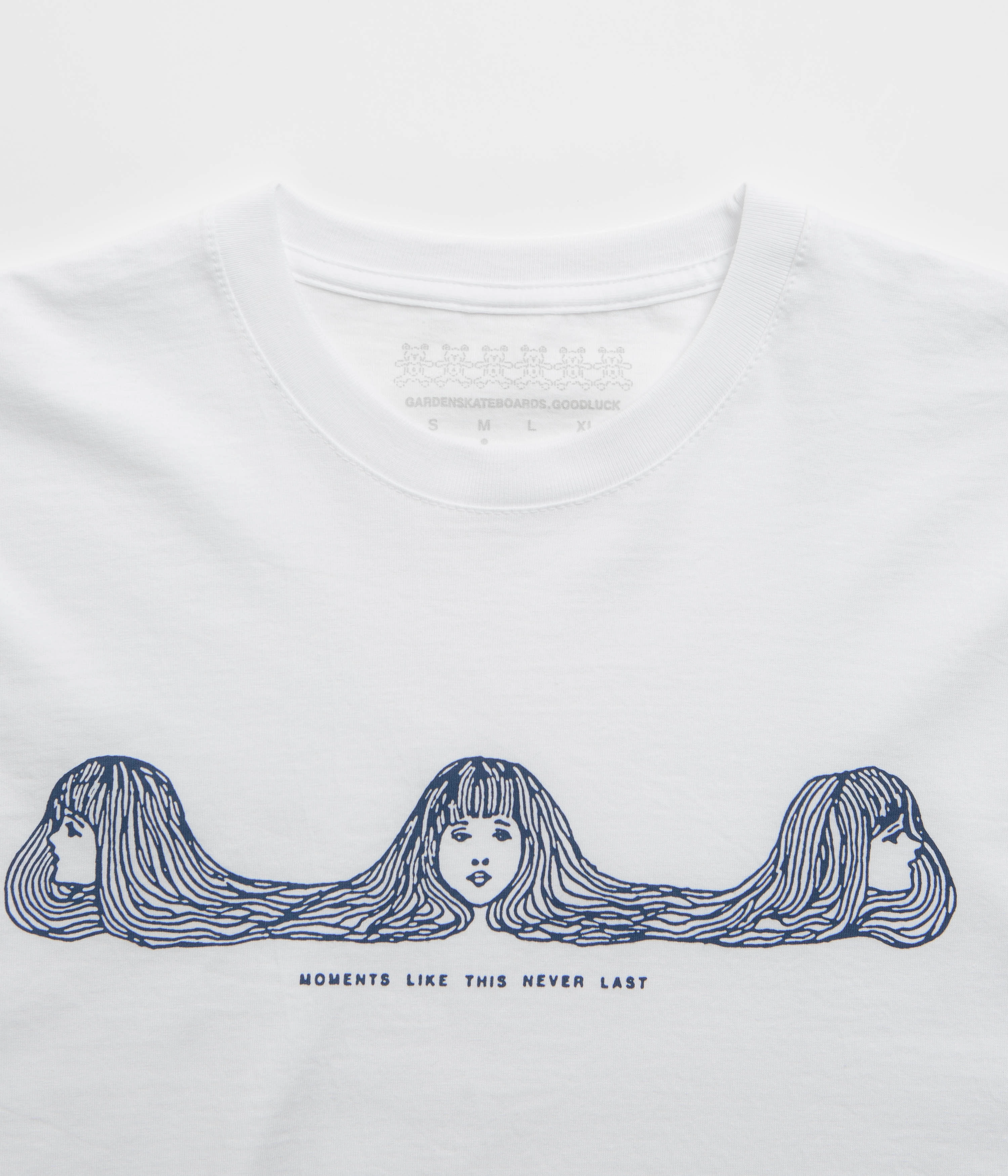 Garden Moments T-Shirt - White Non Iron Cotton Material bootcut pants silhouette