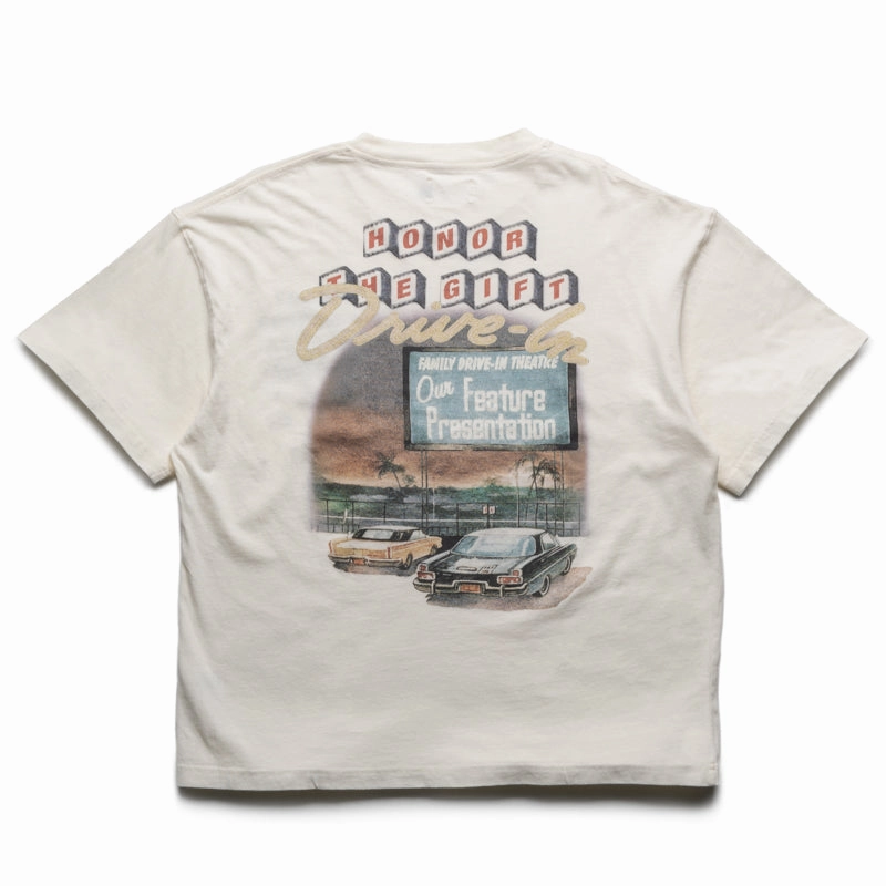 narrow legs Casual Style Honor The Gift Feature Presentation Tee - Bone