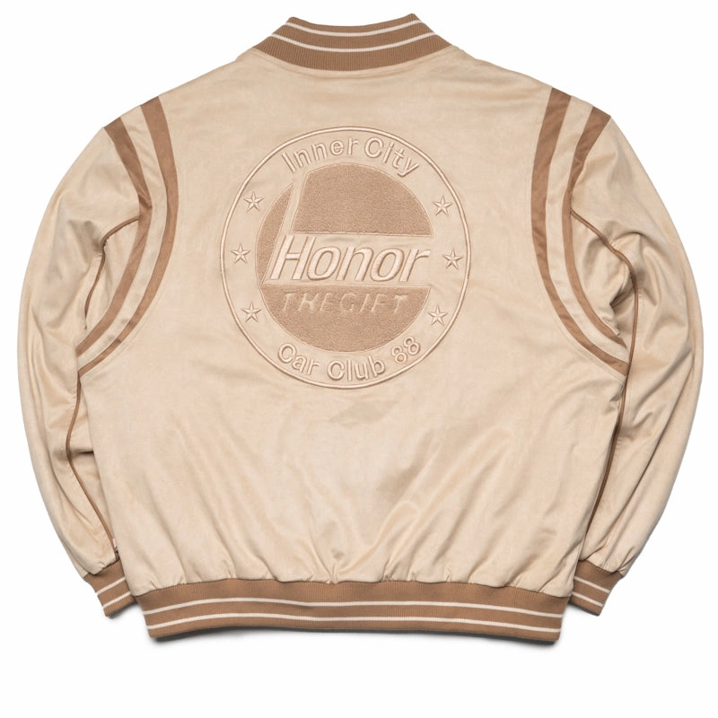 Honor The Gift Oil Head Varsity Jacket - Tan Windbreaker Tech