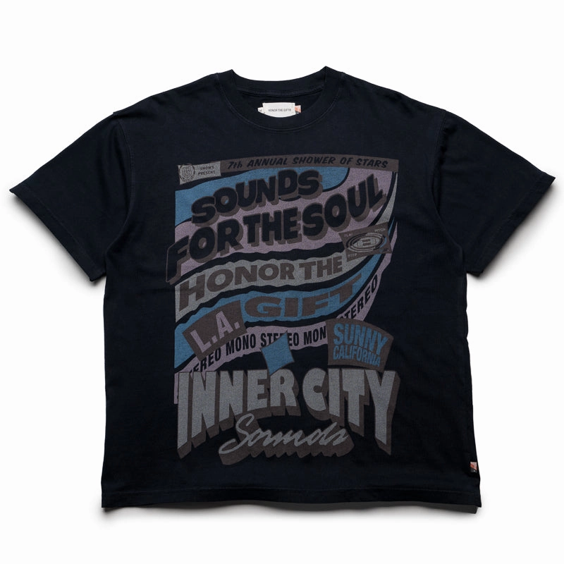 Affordable Low Profile Collar Stays Honor The Gift Sounds For The Soul Tee - Black