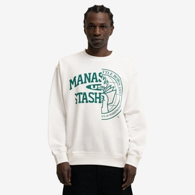 Manastash Collegiate Crewneck White Trendy Vibes