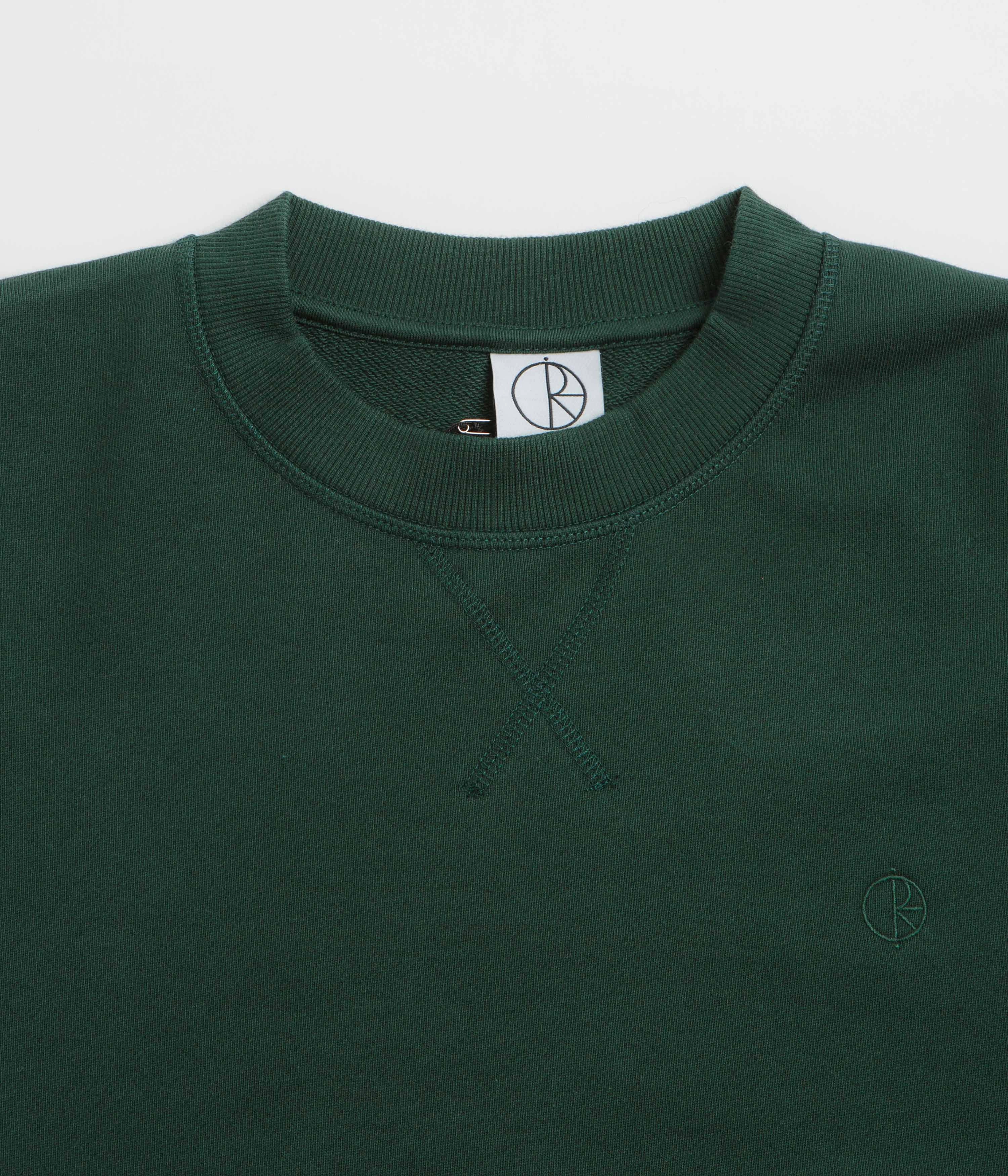 Polar Frank Crewneck Sweatshirt - Dark Green Effortless Comfort Warm Top