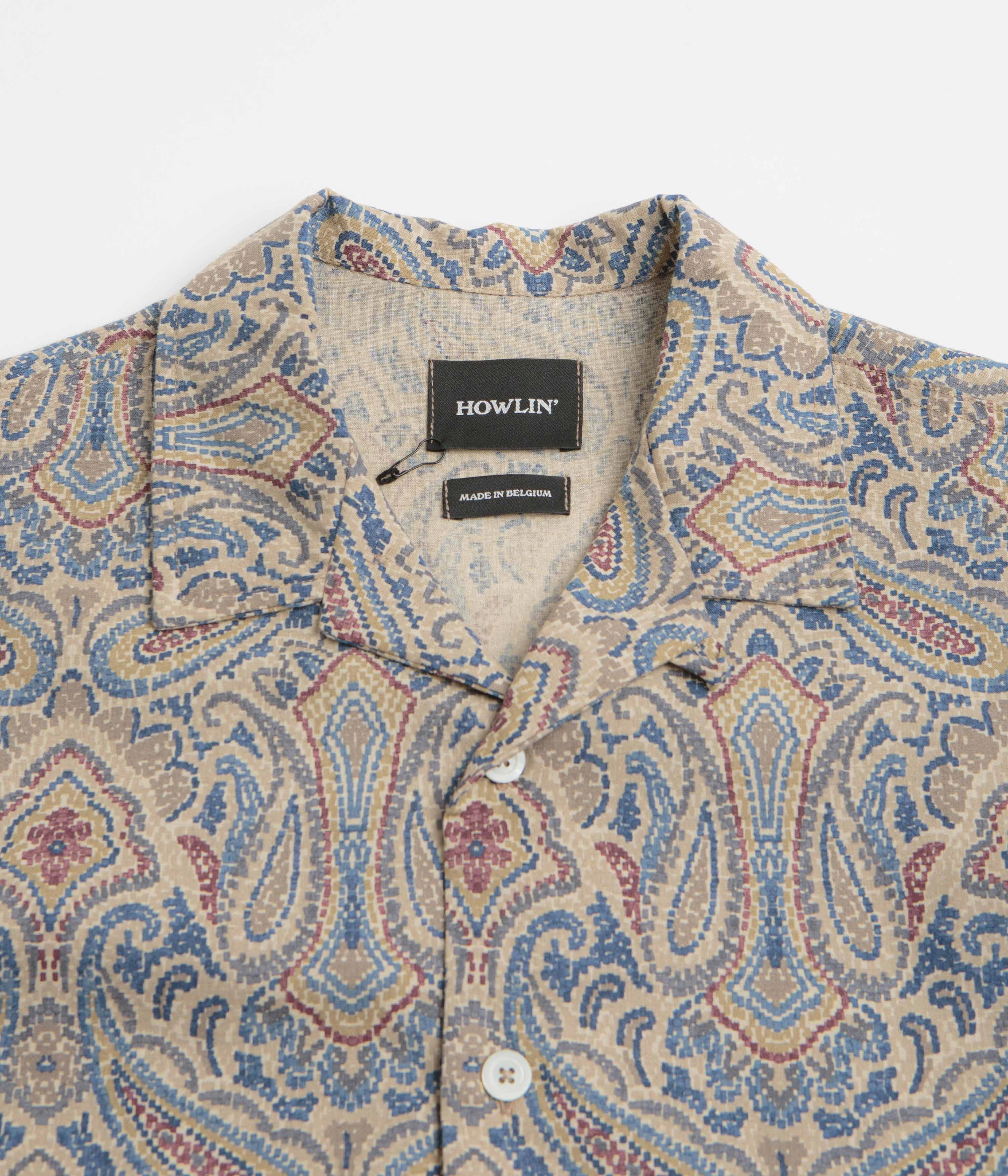 Stretch Fit Technology Howlin' Cocktail D??Amore Short Sleeve Shirt - Sand Psych Paisley