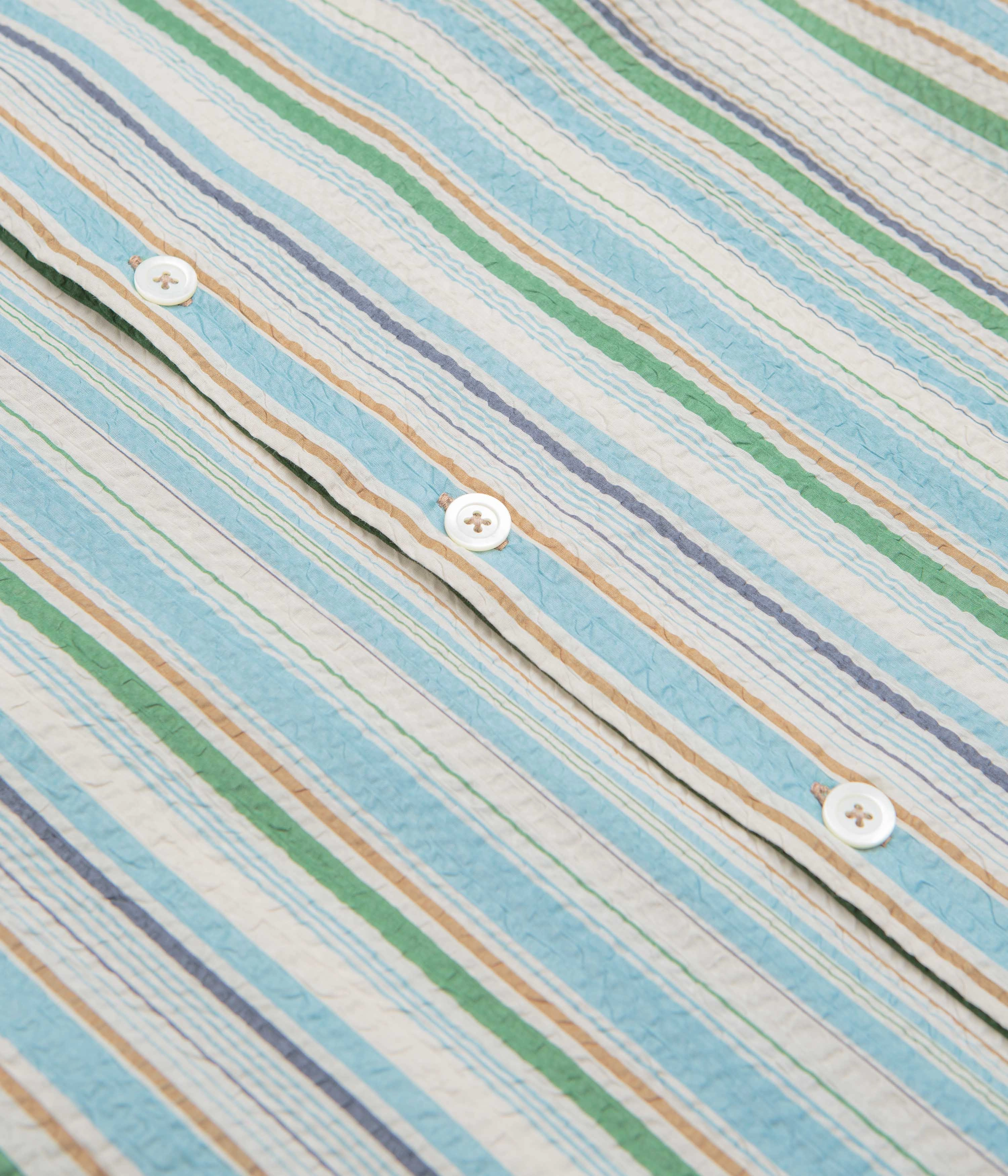 Howlin' Cocktail D??Amore Short Sleeve Shirt - Tropical Stripes Easy Comfort