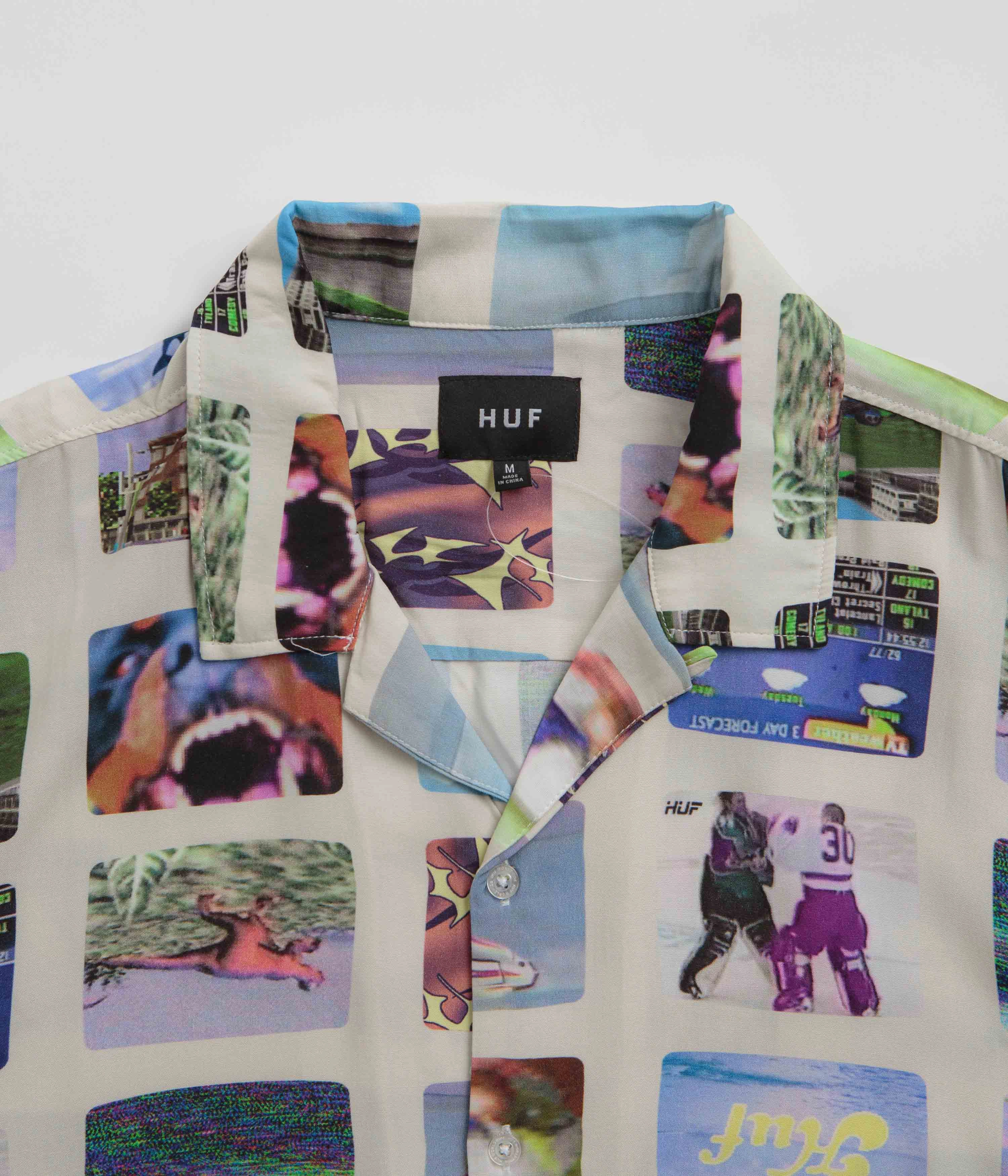 Plus Size HUF 500 Channels Resort Short Sleeve Shirt - Multi