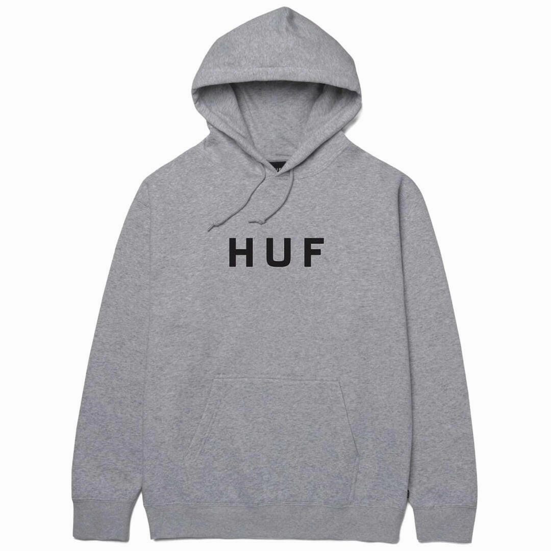 Coffee Run Huf - Essentials OG Logo Hoodie Grey Heather