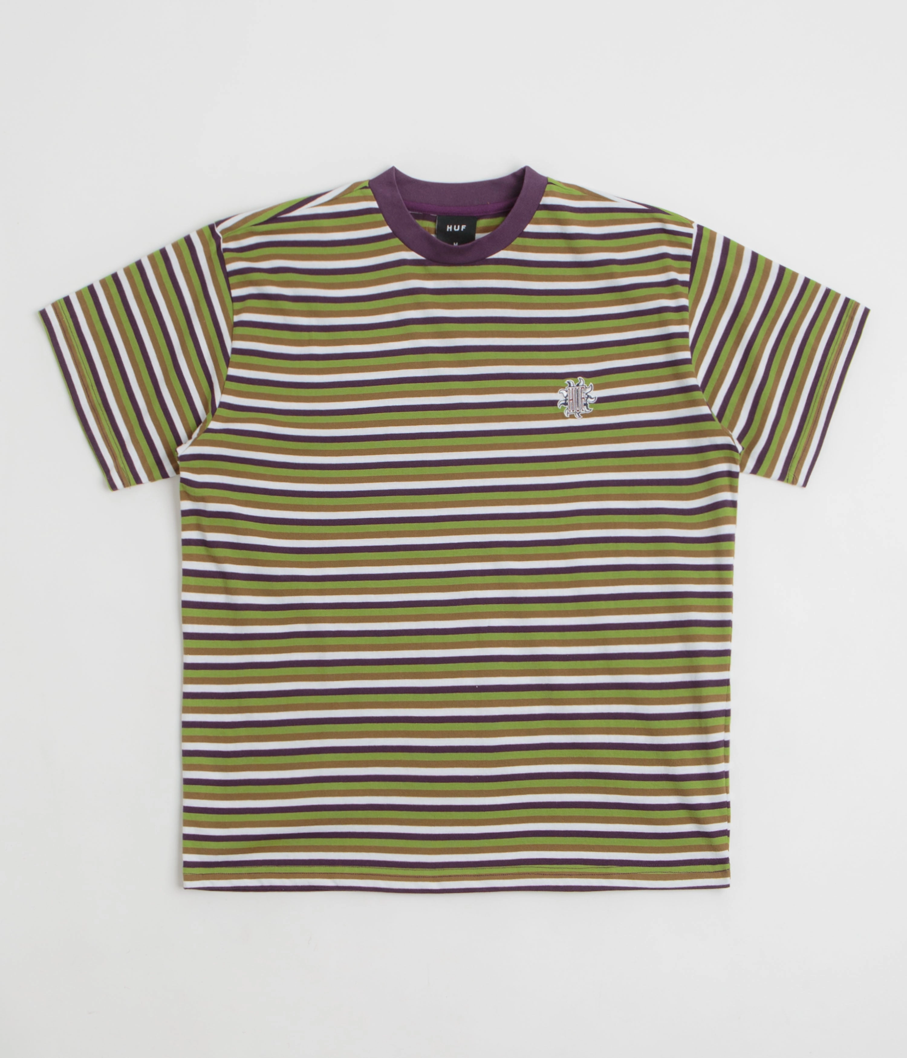 bold hem HUF Apollo Striped T-Shirt - Green