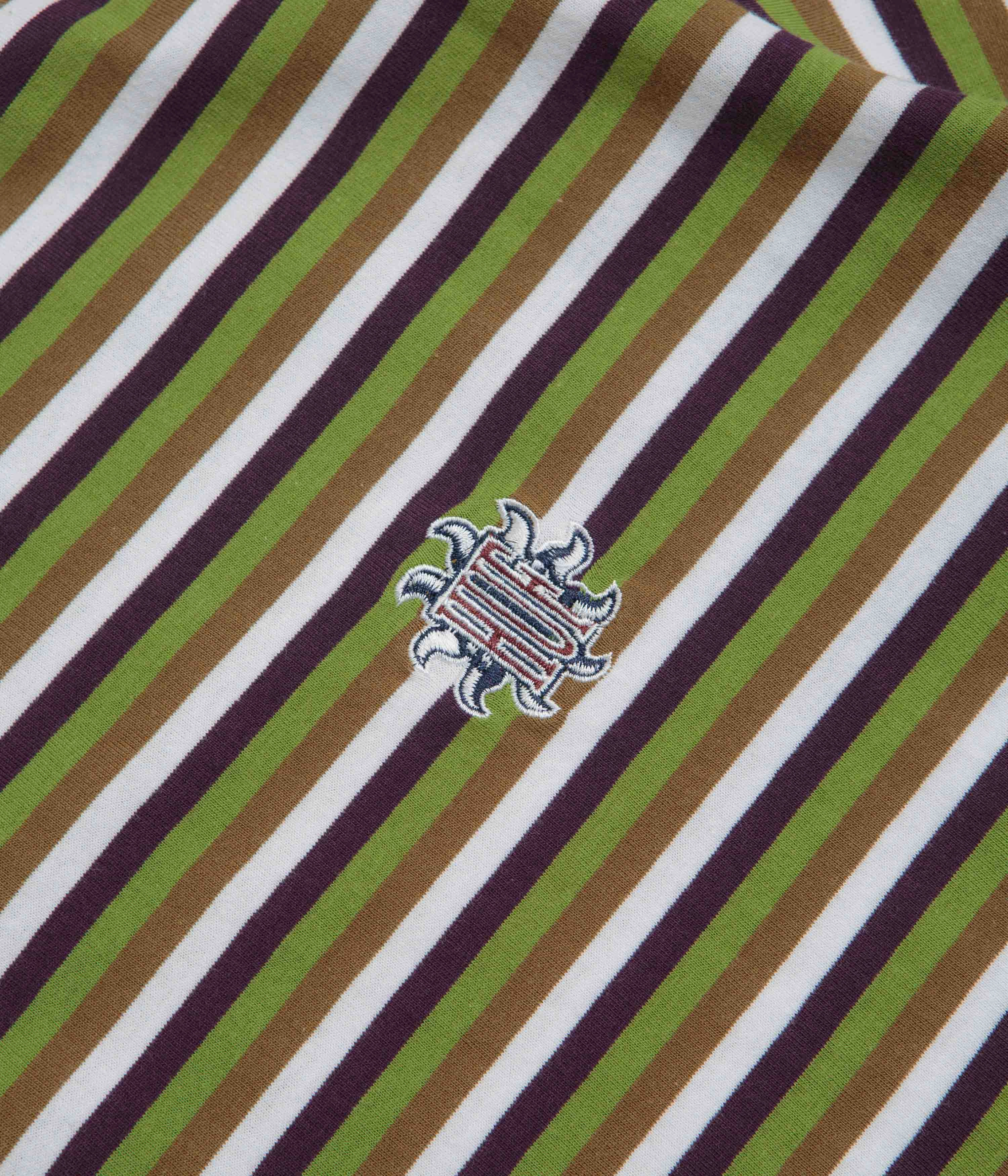 HUF Apollo Striped T-Shirt - Green Graduation outfit Resort