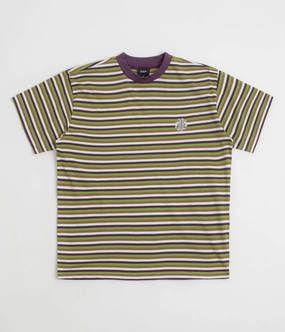 bold hem HUF Apollo Striped T-Shirt - Green