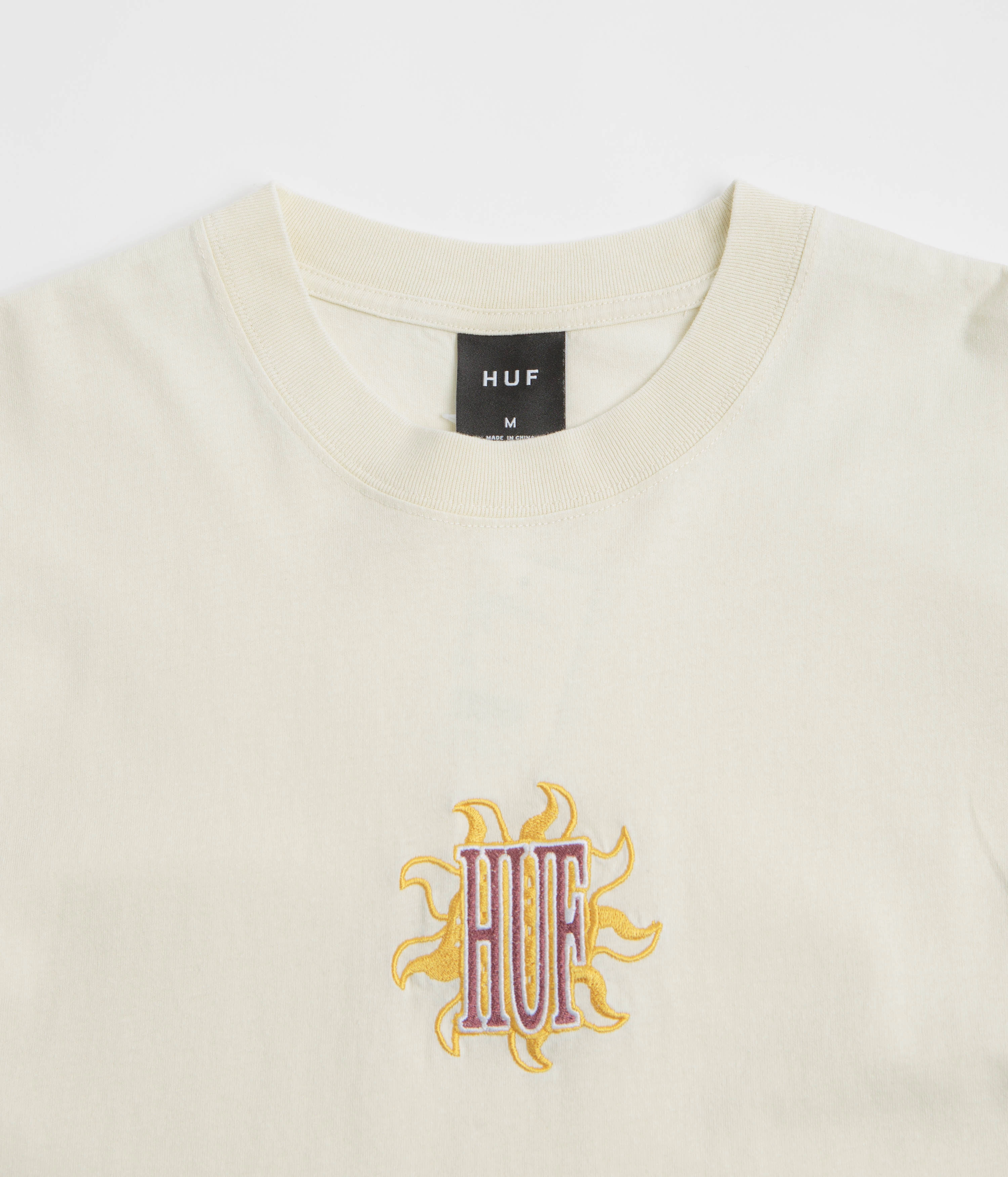 HUF Apollo Washed T-Shirt - Natural brooch