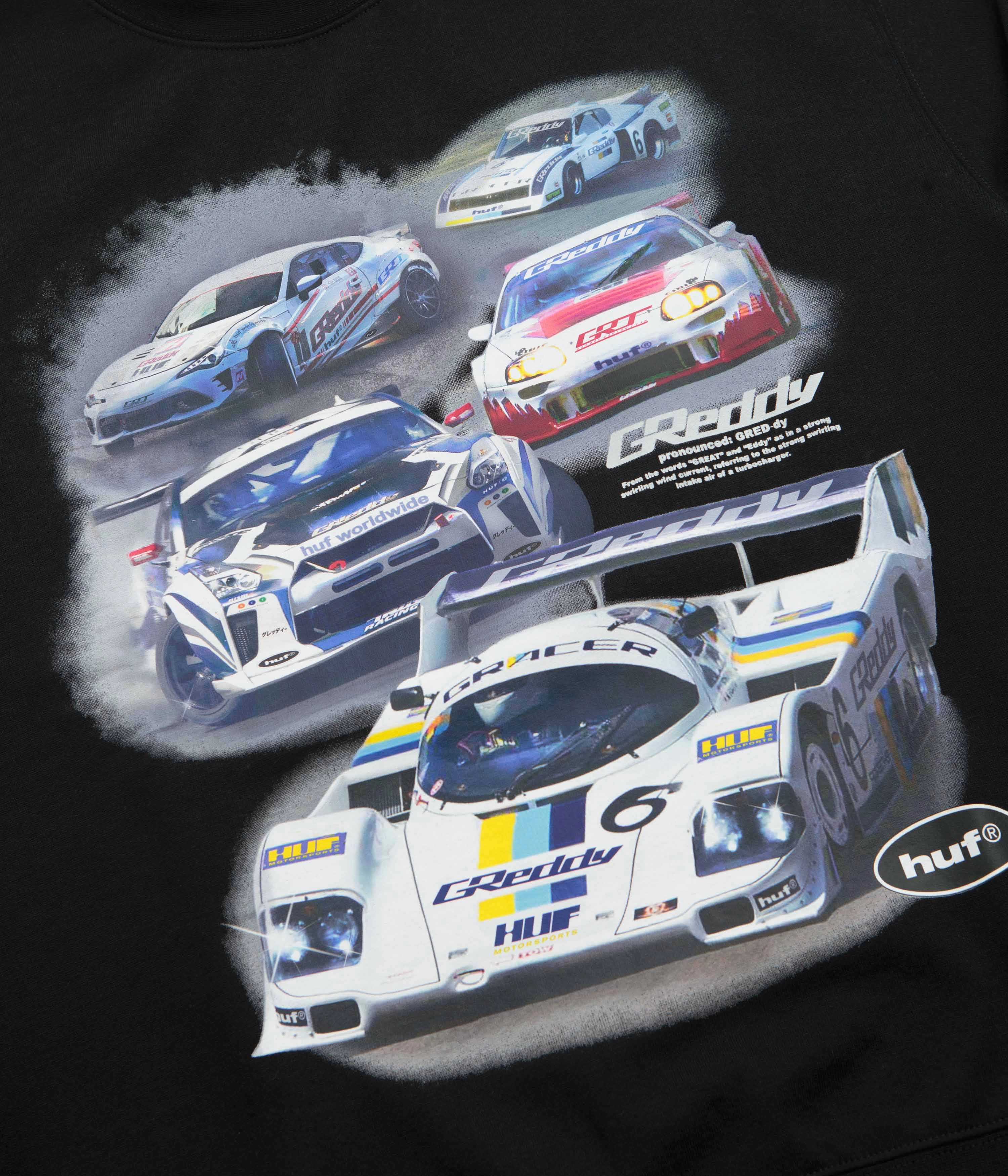 product family bonding HUF Greddy Showcase Crewneck Sweatshirt - Black