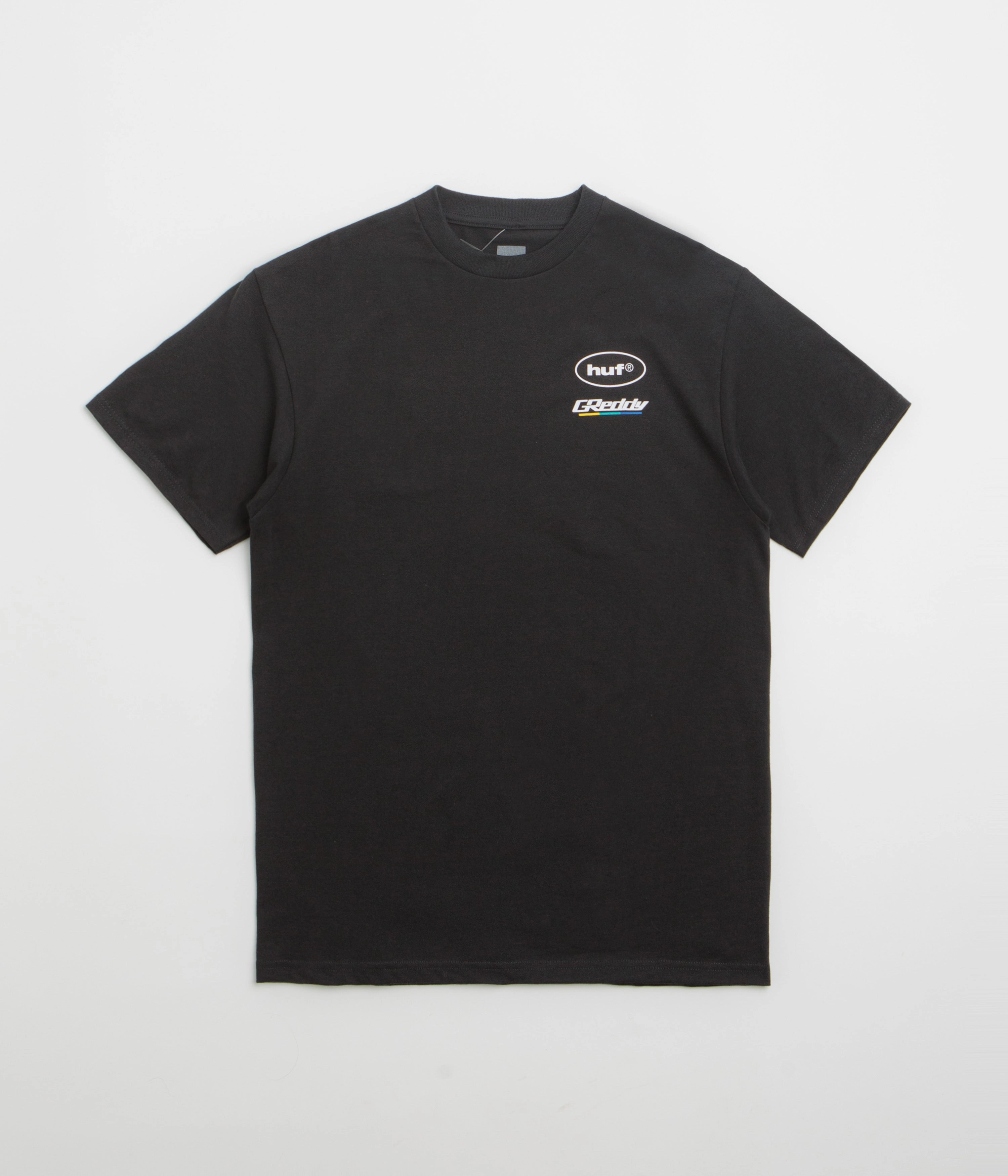 HUF Greddy Showcase T-Shirt - Black hang dry art gallery venue