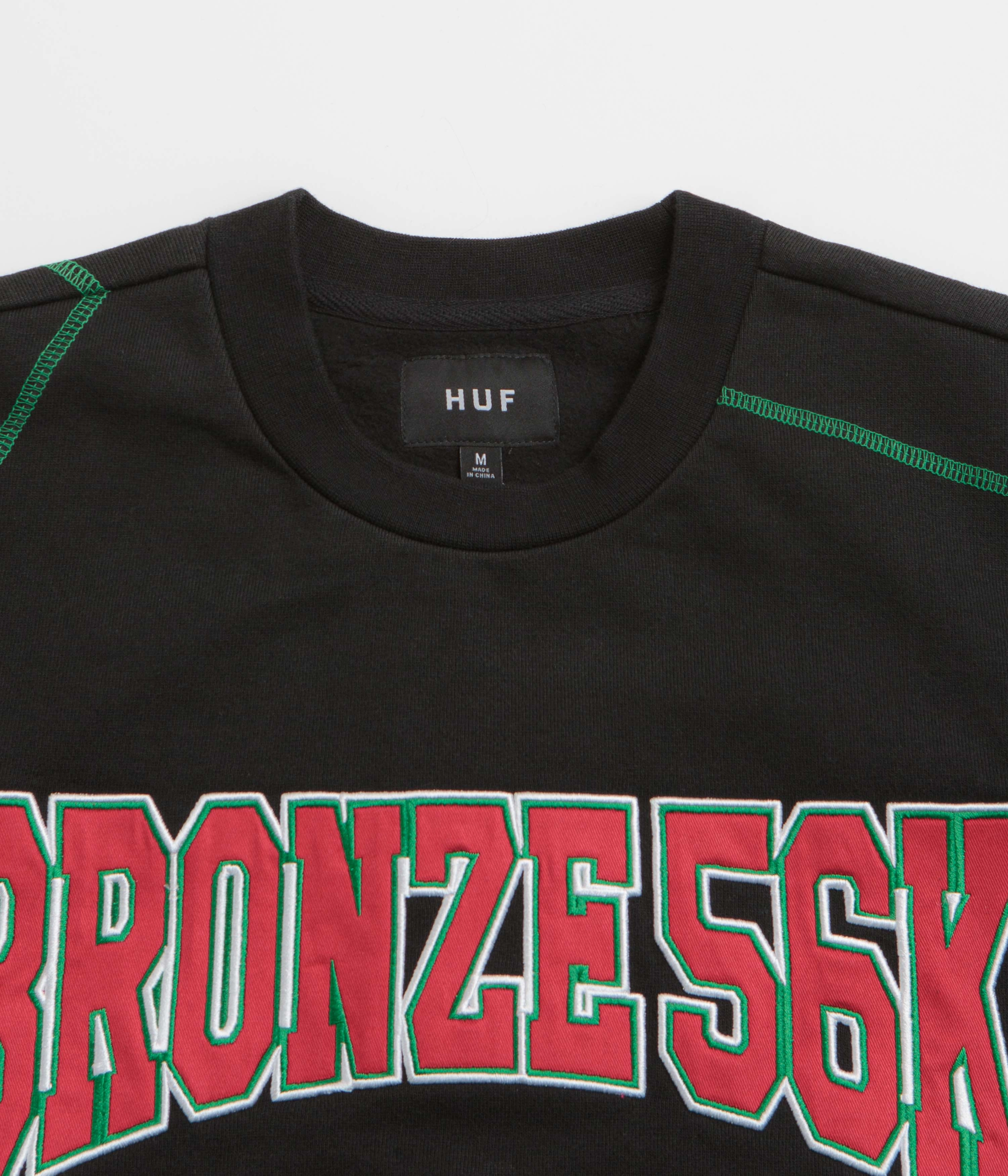 HUF x Bronze 56K Bronze HUFware Crewneck Sweatshirt - Black Matte Finish
