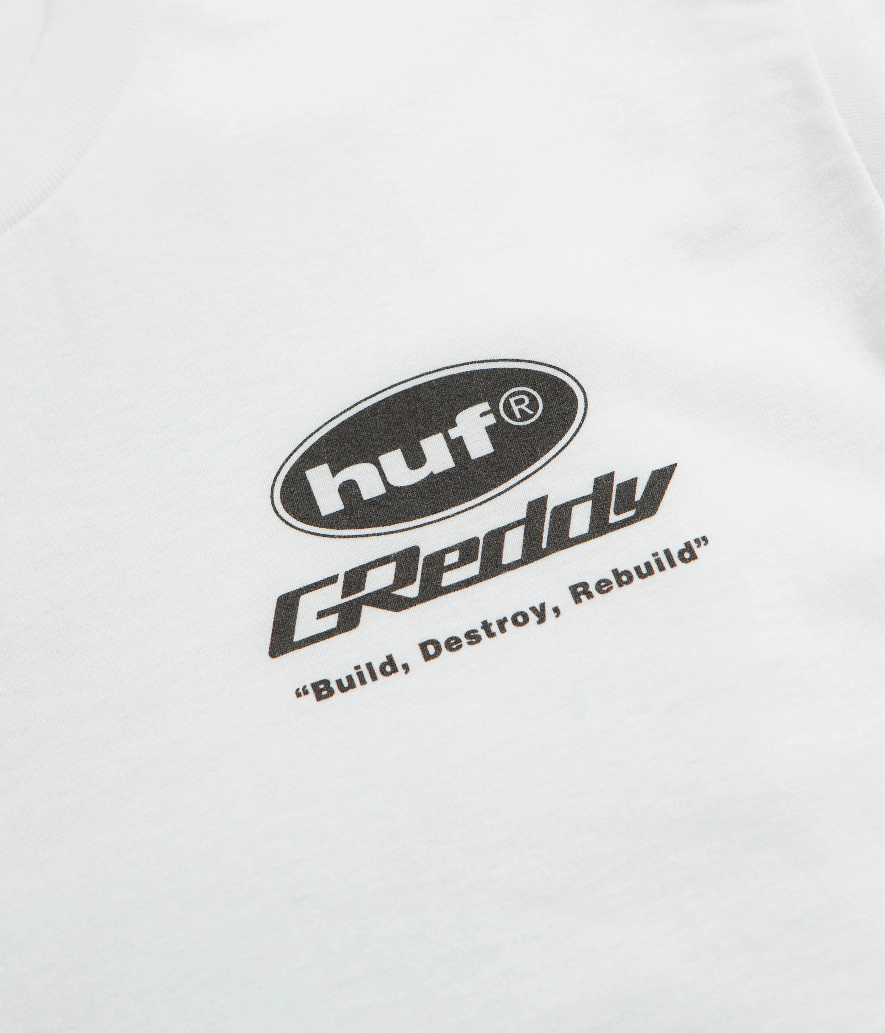 Fade Resistant Dye HUF x GReddy Parts T-Shirt - White