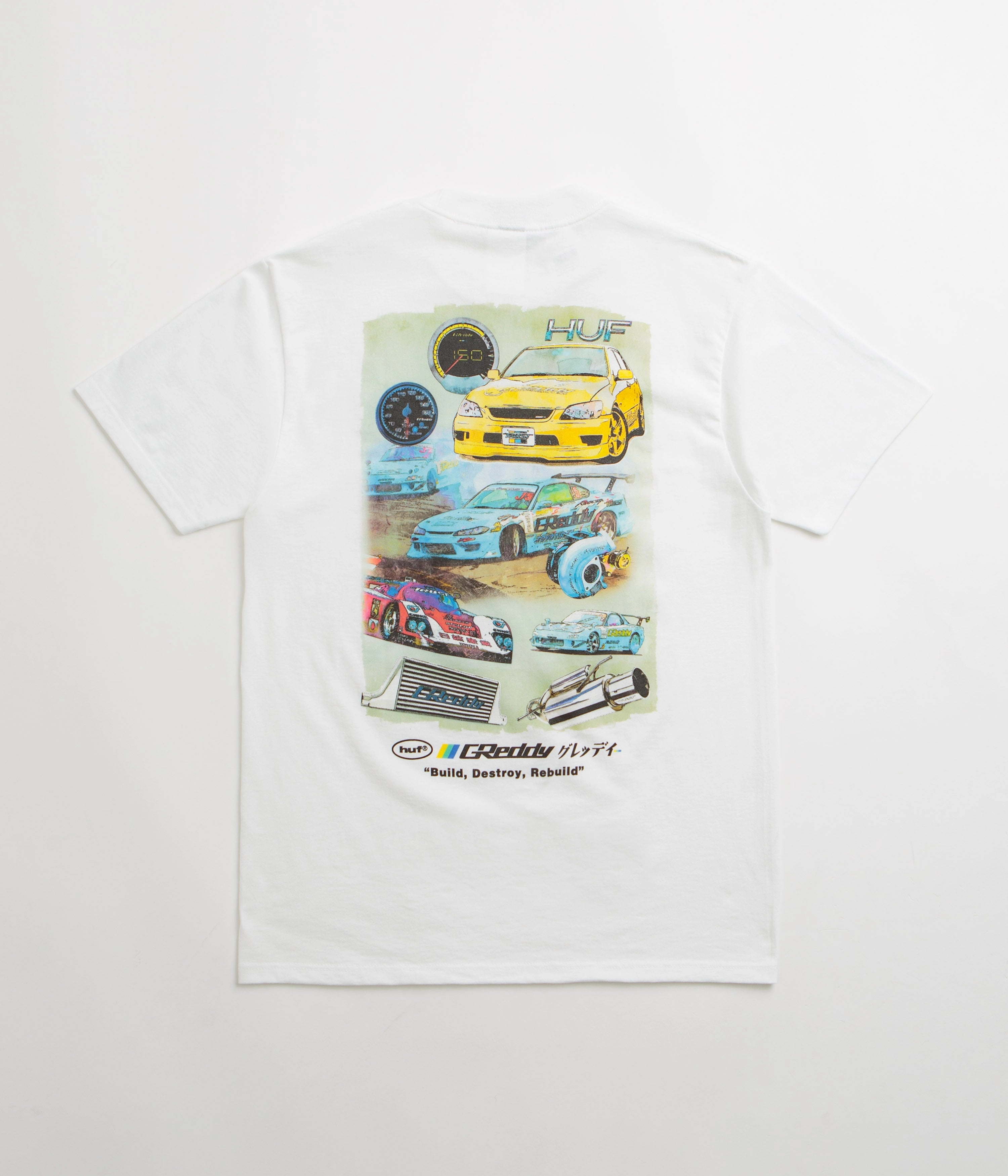 HUF x GReddy Parts T-Shirt - White Checkered