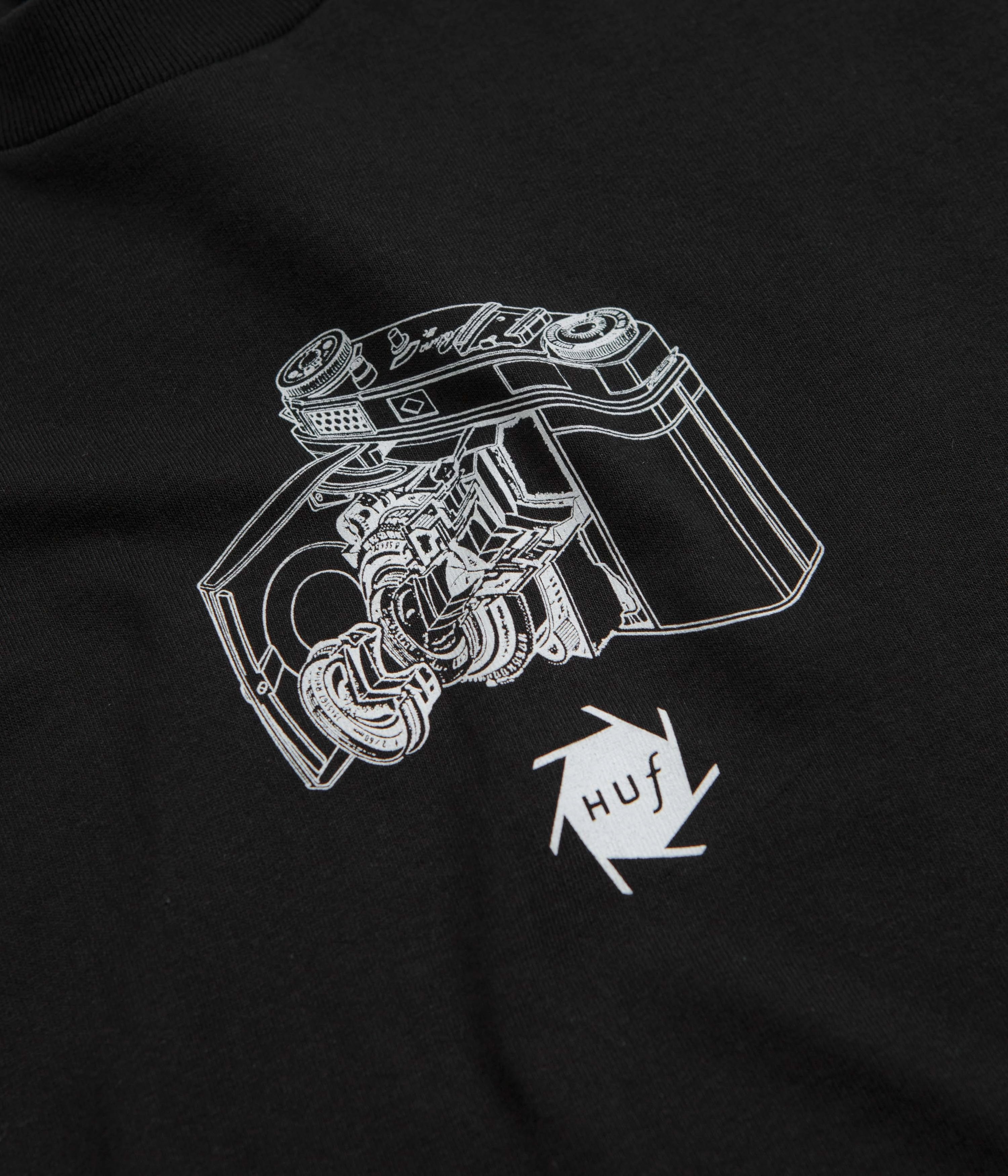 semi-formal event HUF x Kodak Inner Vision Long Sleeve T-Shirt - Black