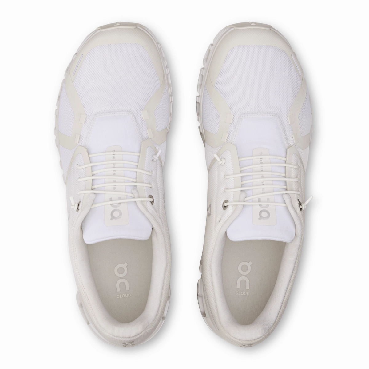 On Running Men's Cloud 6 White/White Textured Grip Smooth Outsole